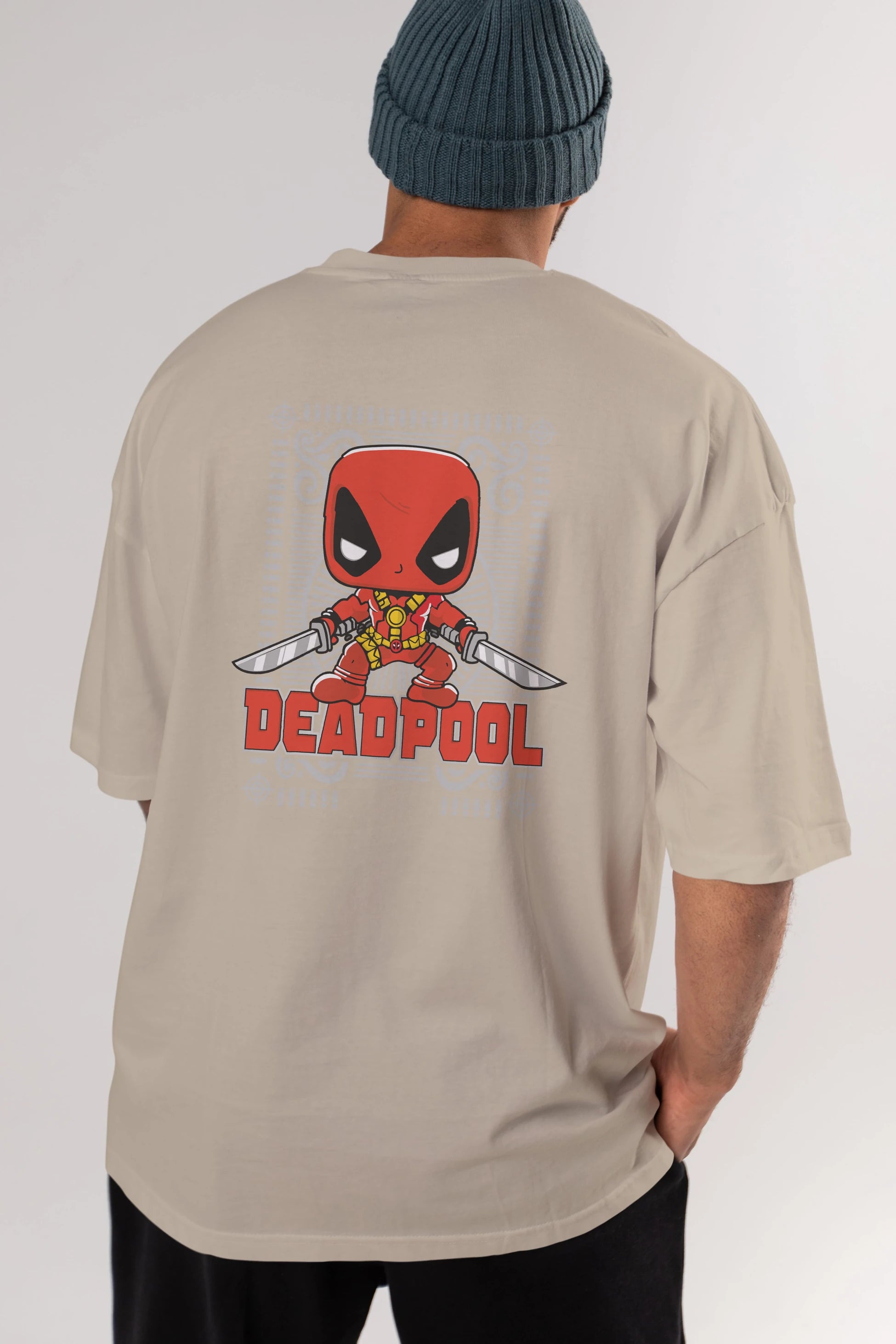 Deadpool (17) Arka Baskılı Oversize t-shirt Erkek Kadın Unisex %100 Pamuk Bisiklet Yaka tişort