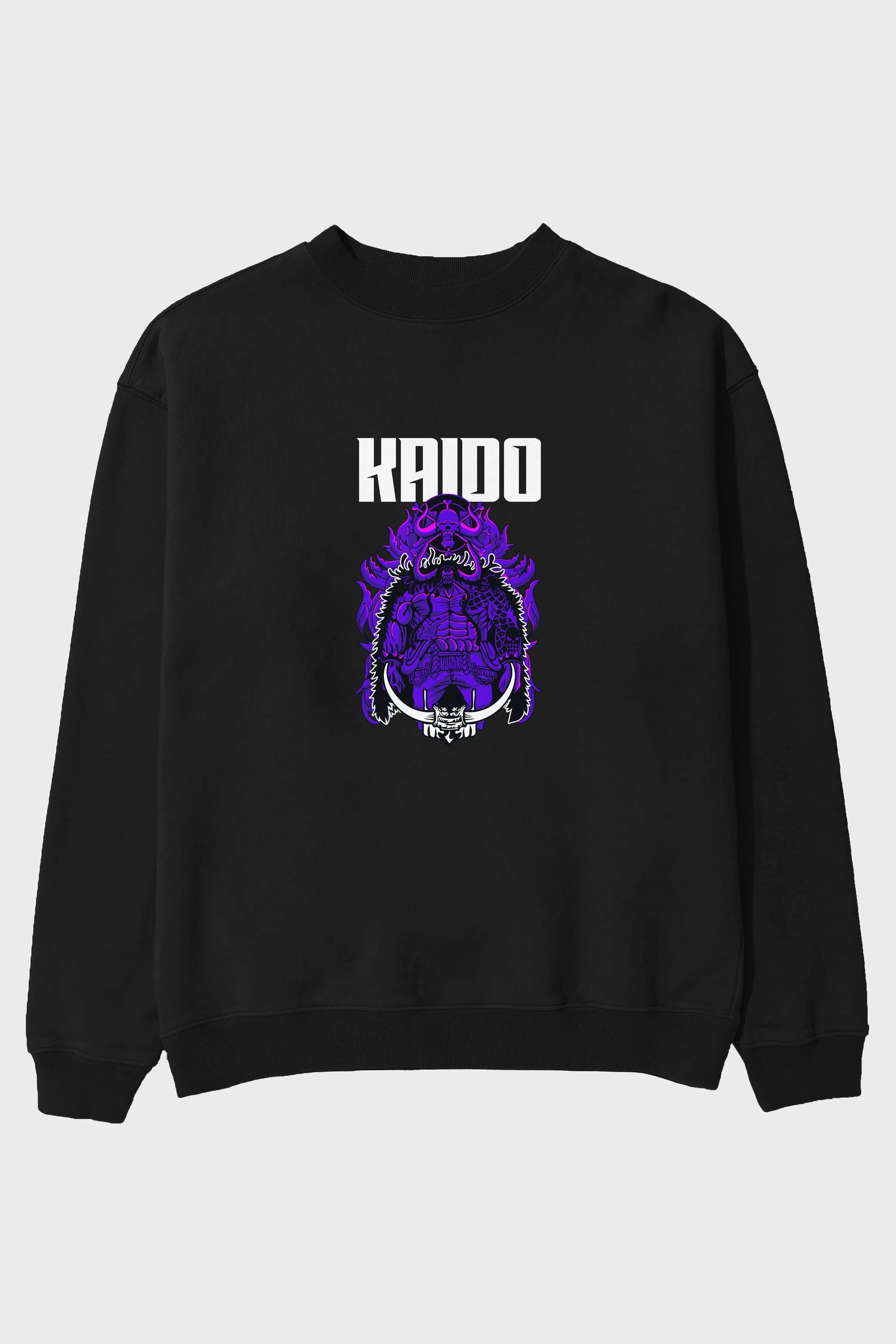 Kaido Ön Baskılı Anime Oversize Sweatshirt Erkek Kadın Unisex