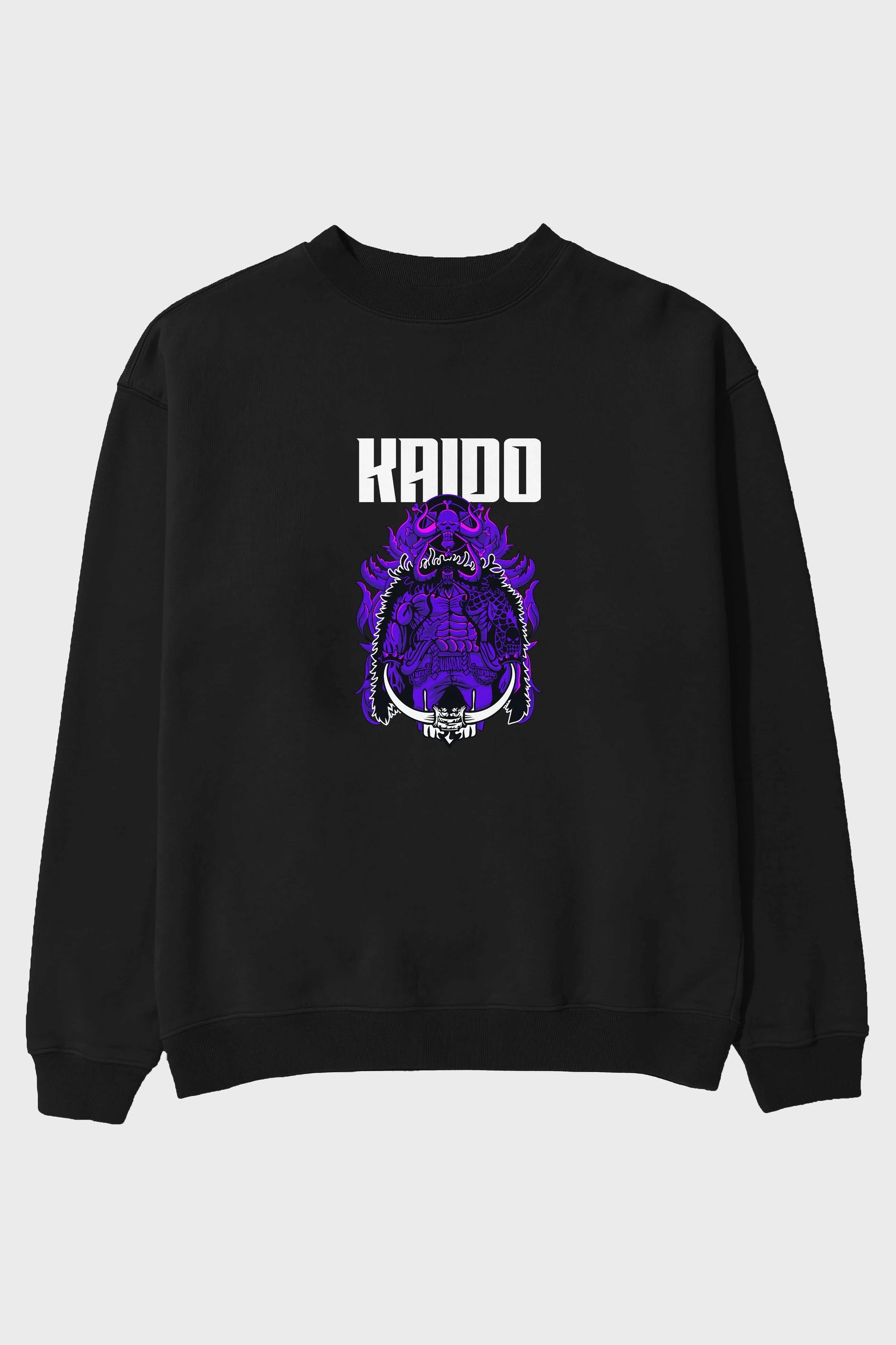 Kaido Ön Baskılı Anime Oversize Sweatshirt Erkek Kadın Unisex