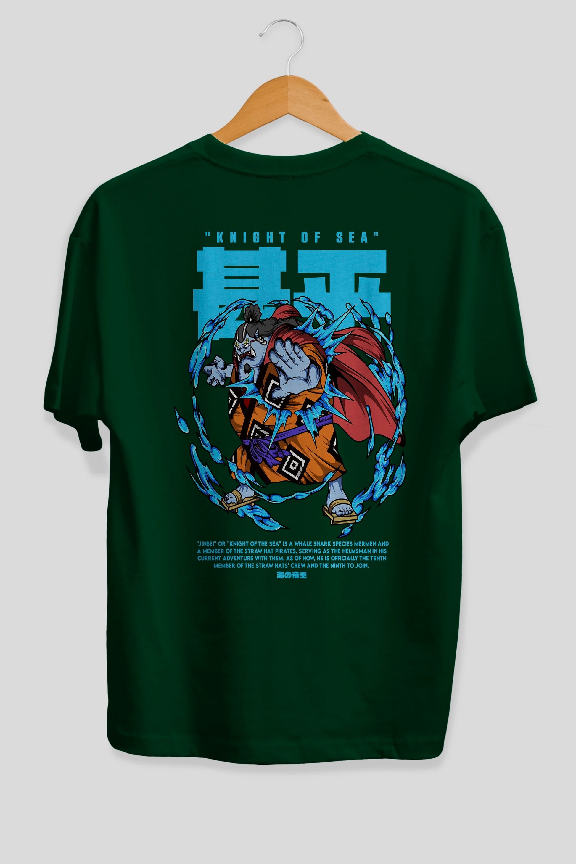 Jinbei Anime Arka Baskılı Oversize t-shirt Erkek Kadın Unisex