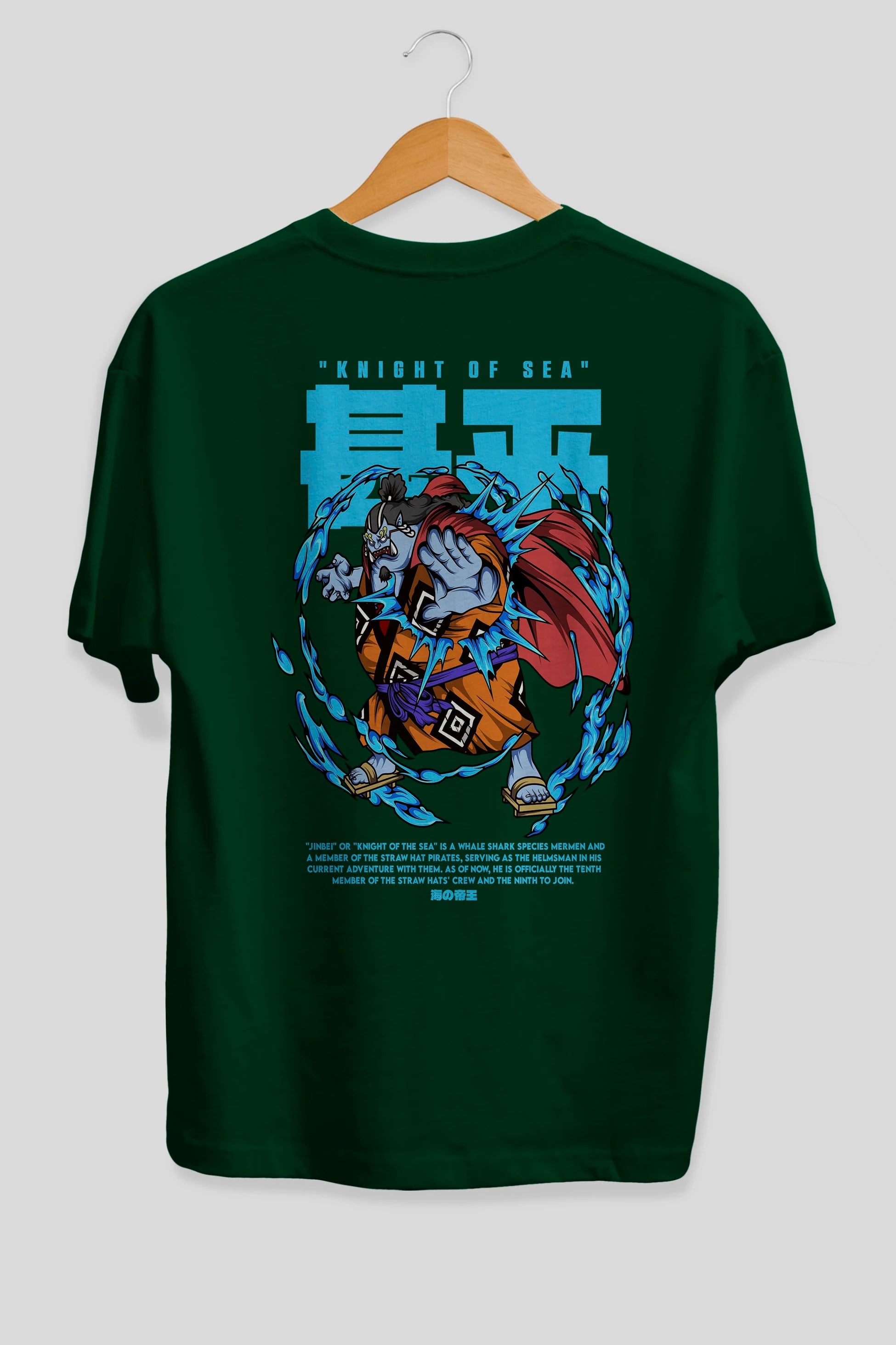 Jinbei Anime Arka Baskılı Oversize t-shirt Erkek Kadın Unisex