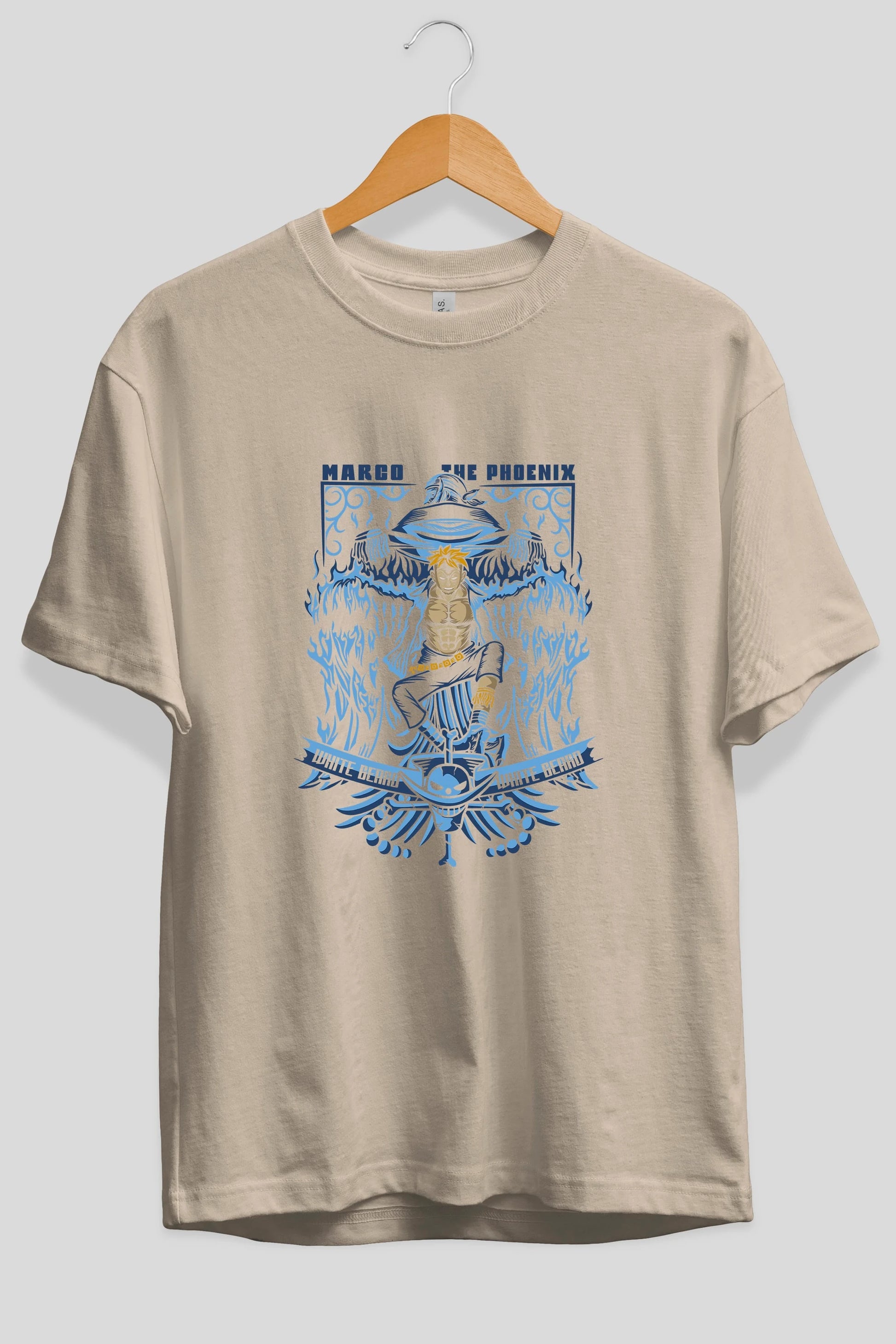 Marco the Phoenix Anime Ön Baskılı Oversize t-shirt Erkek Kadın Unisex