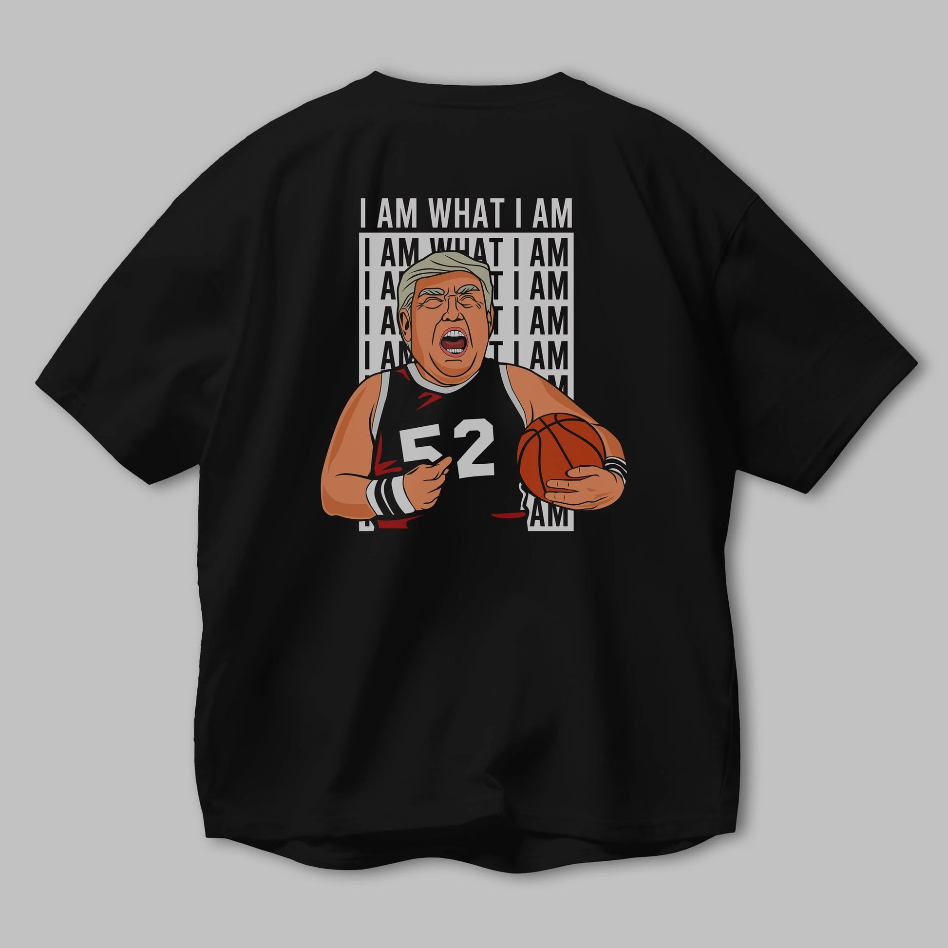 Trump Basketball Arka Baskılı Oversize t-shirt Erkek Kadın Unisex %100 Pamuk tişort