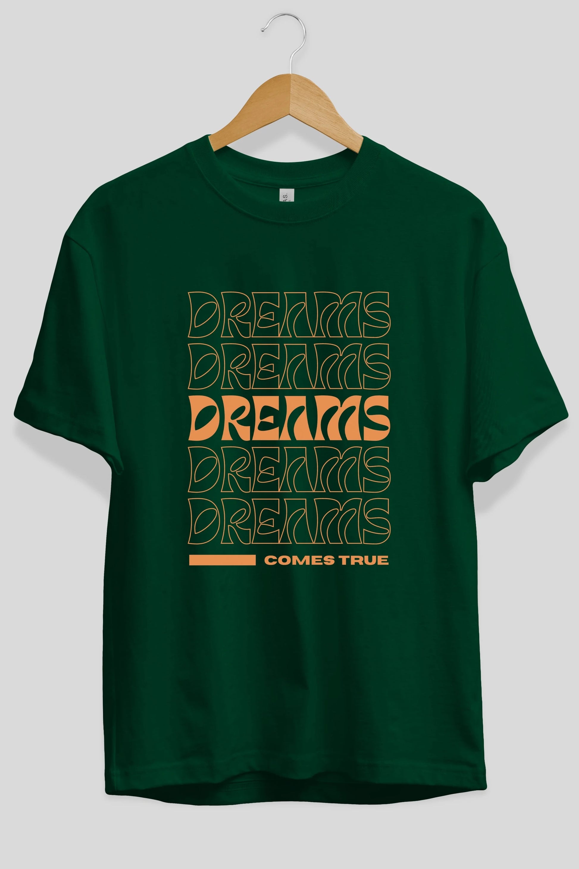Dreams Yazılı Ön Baskılı Oversize t-shirt Erkek Kadın Unisex