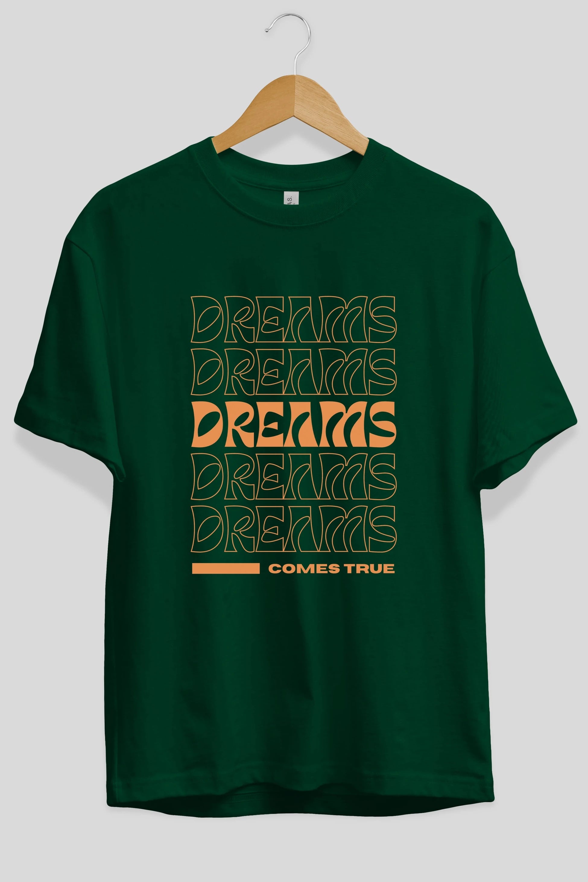 Dreams Yazılı Ön Baskılı Oversize t-shirt Erkek Kadın Unisex