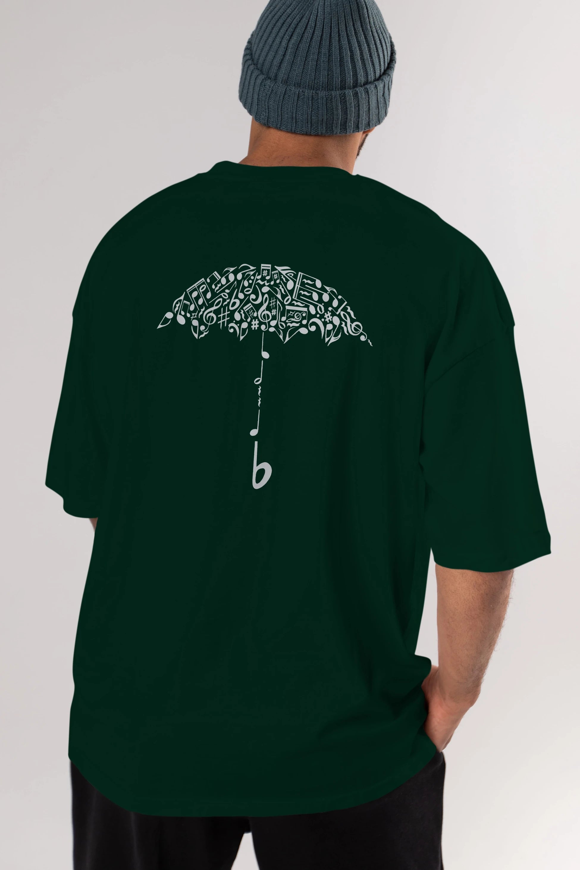 Sound Of Rain Arka Baskılı Oversize t-shirt %100 pamuk Erkek Kadın Unisex