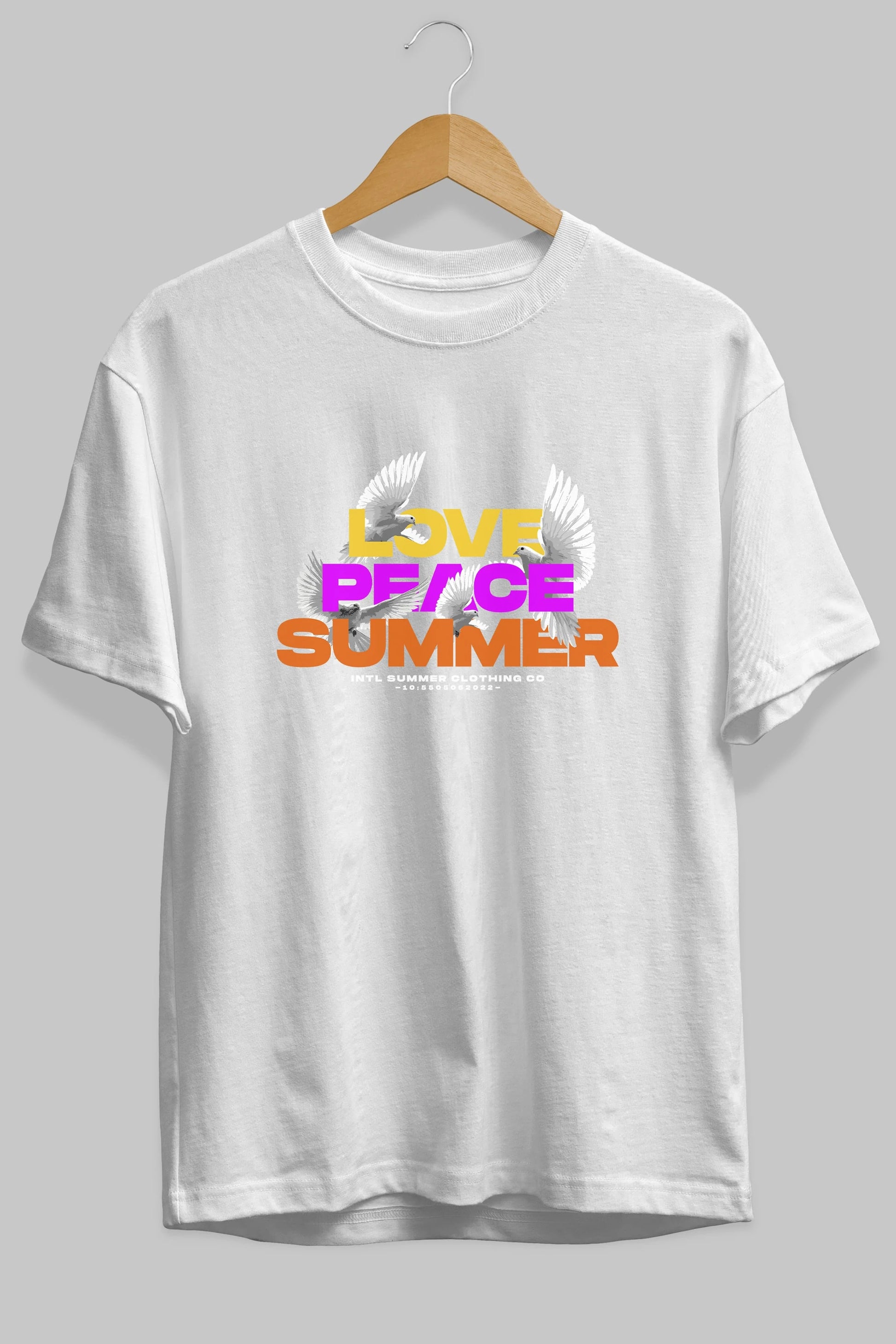 Love Peace Summer Ön Baskılı Oversize t-shirt Erkek Kadın Unisex