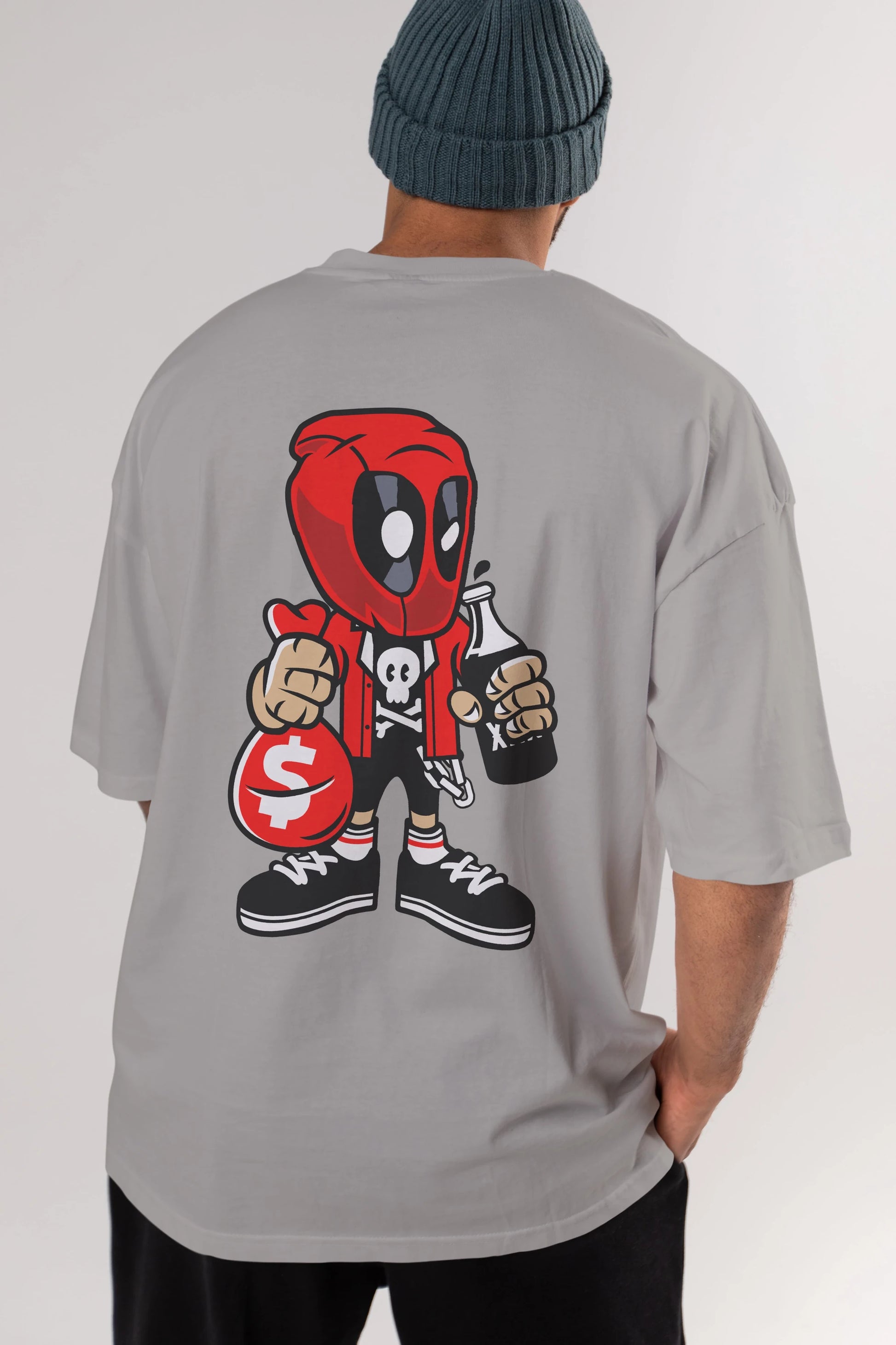 Deadpool (20) Arka Baskılı Oversize t-shirt Erkek Kadın Unisex %100 Pamuk Bisiklet Yaka tişort