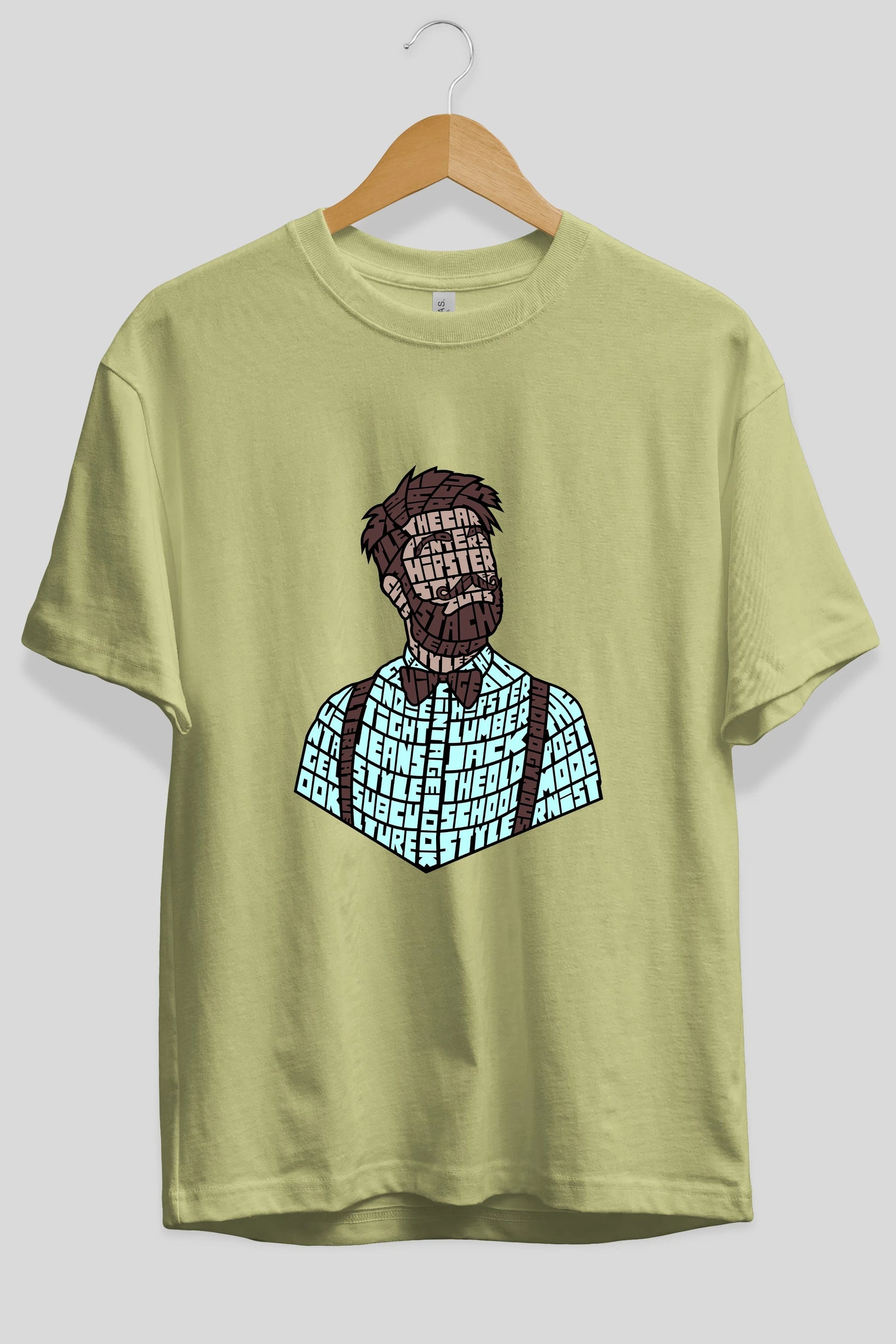 Hipster (2) Ön Baskılı Oversize t-shirt %100 pamuk Erkek Kadın Unisex