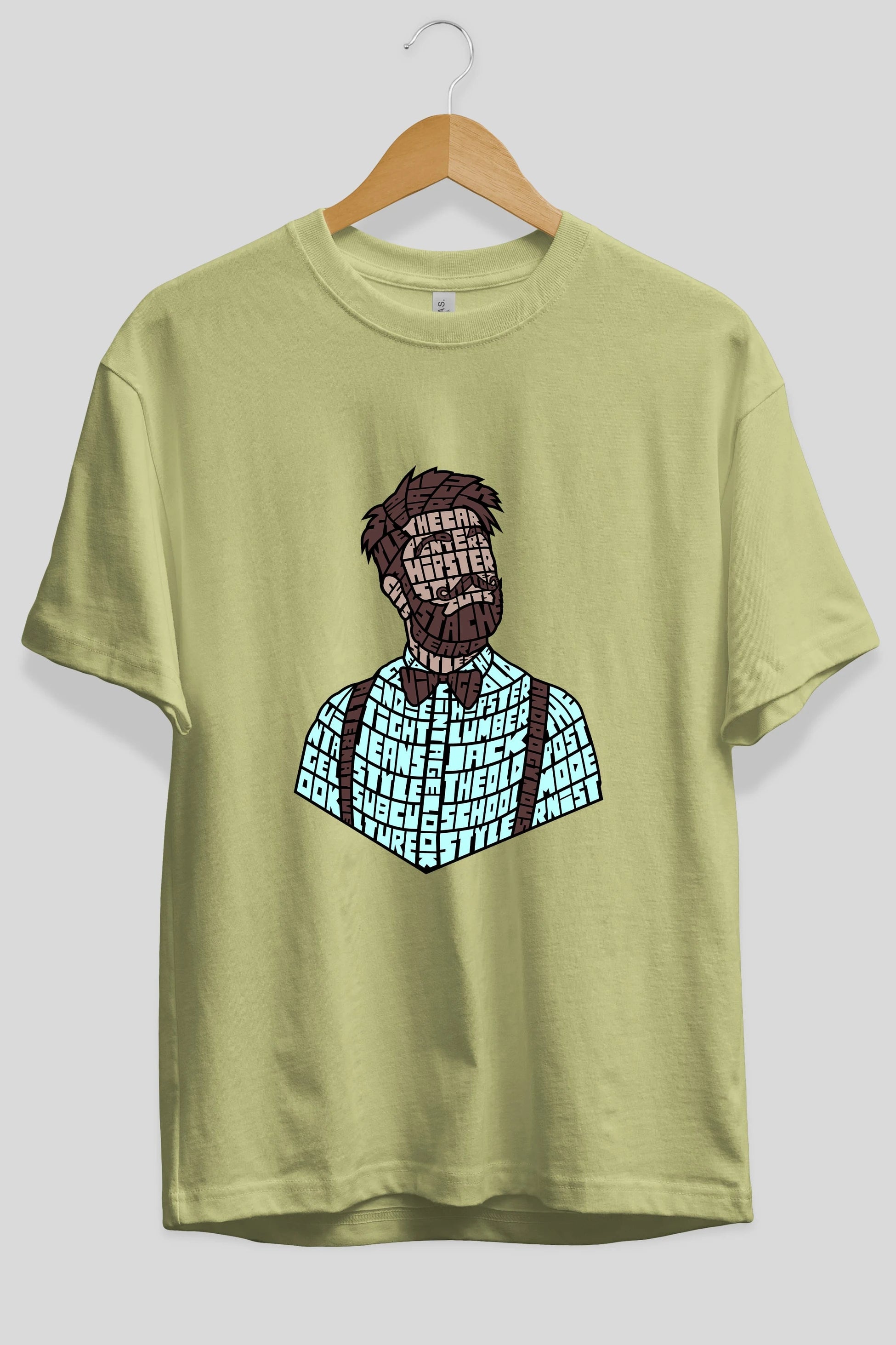 Hipster (2) Ön Baskılı Oversize t-shirt %100 pamuk Erkek Kadın Unisex