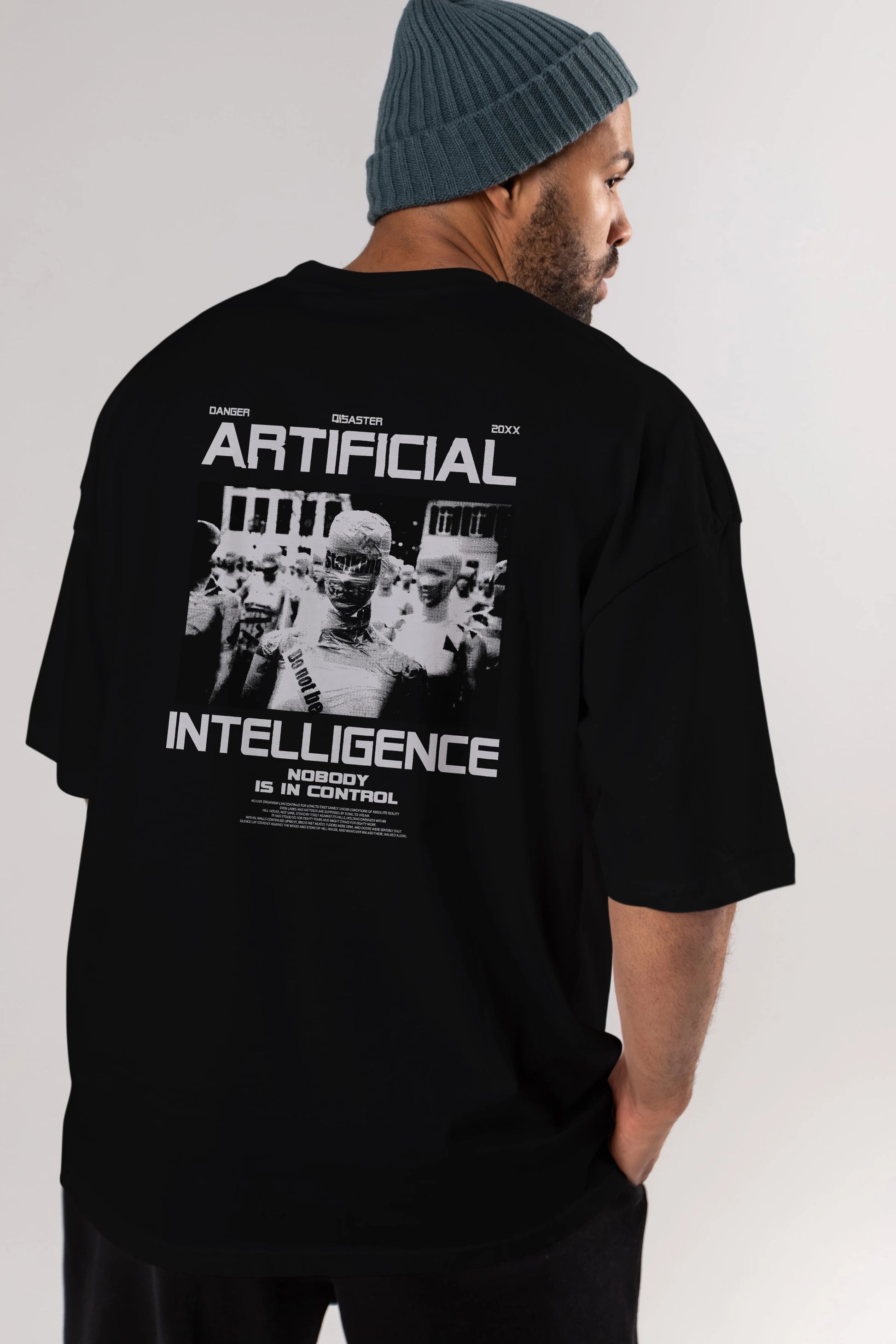 Artificial Intelligence Arka Baskılı Oversize t-shirt Erkek Kadın Unisex