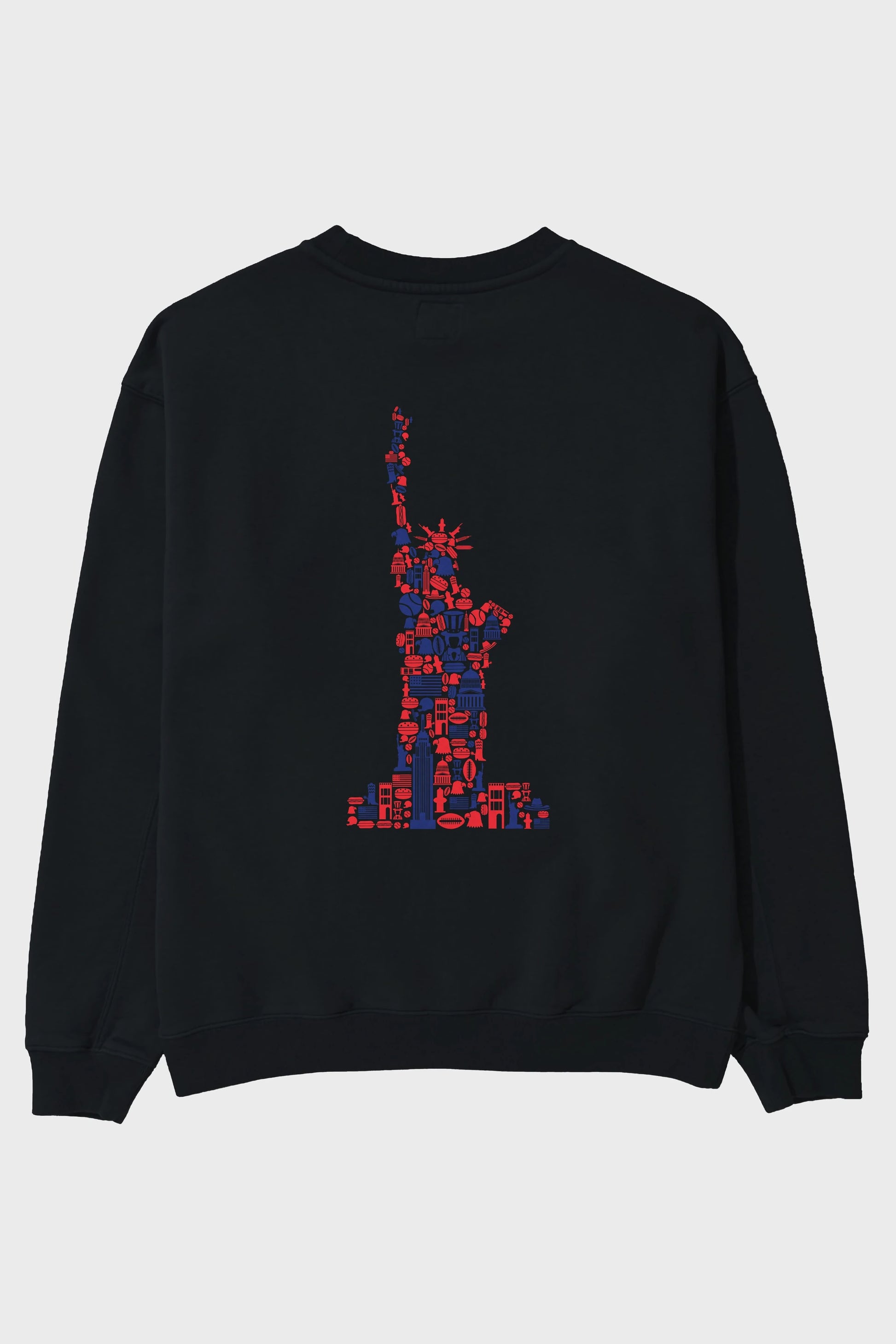 Liberty Arka Baskılı Oversize Sweatshirt Erkek Kadın Unisex