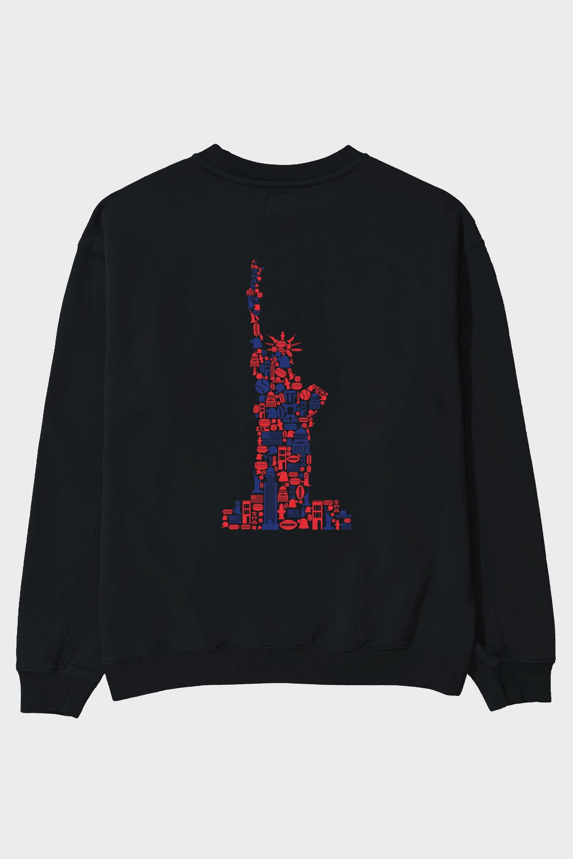 Liberty Arka Baskılı Oversize Sweatshirt Erkek Kadın Unisex