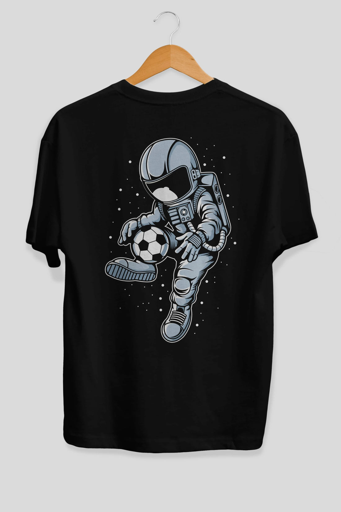 Astronaut Soccer Player Arka Baskılı Oversize t-shirt Erkek Kadın Unisex