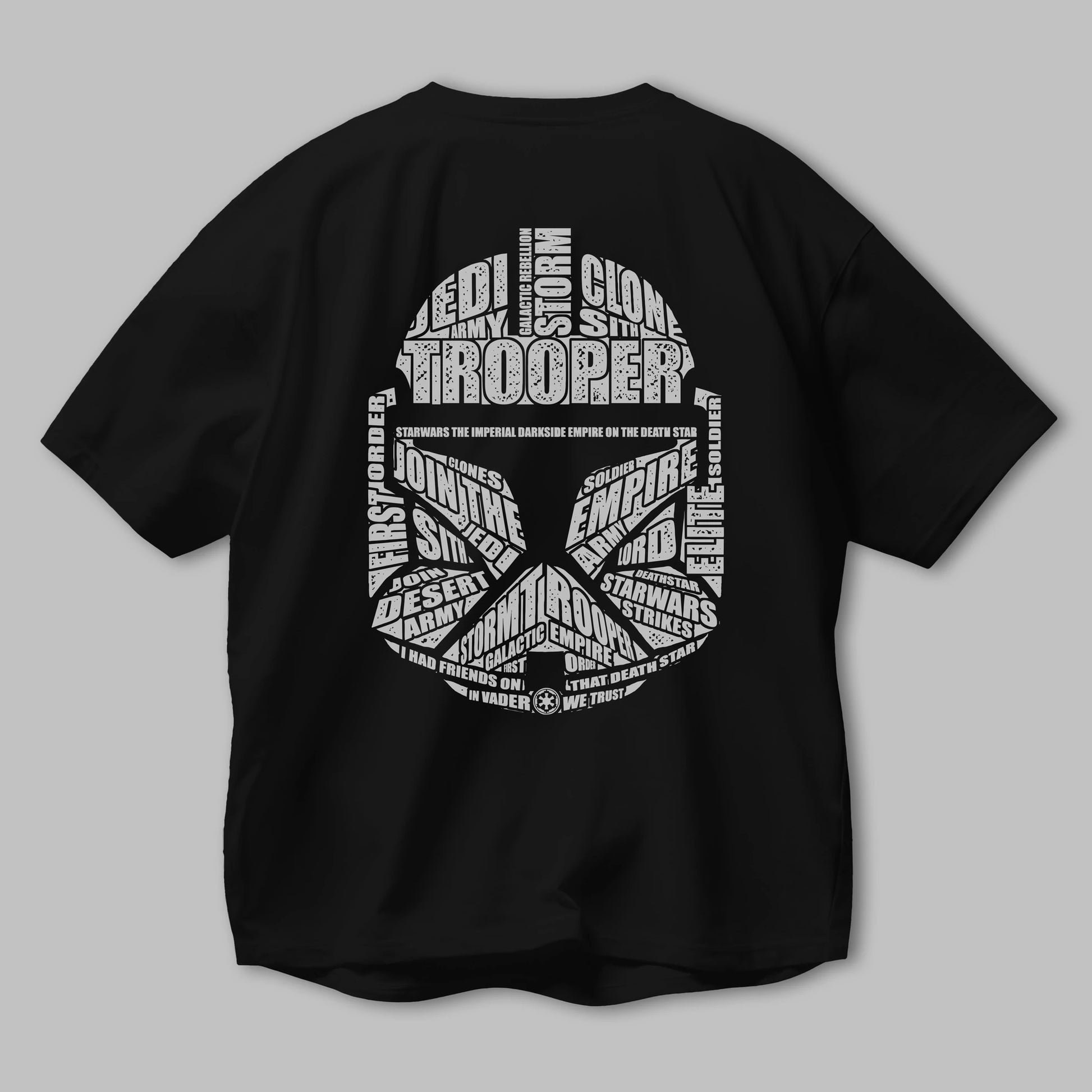 Trooper Arka Baskılı Oversize t-shirt %100 pamuk Erkek Kadın Unisex
