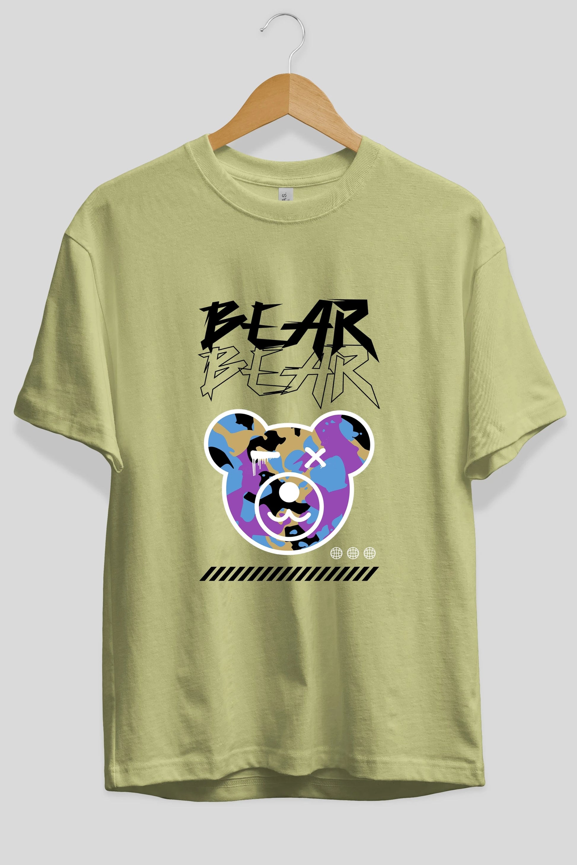 Bear Bear Ön Baskılı Oversize t-shirt Erkek Kadın Unisex