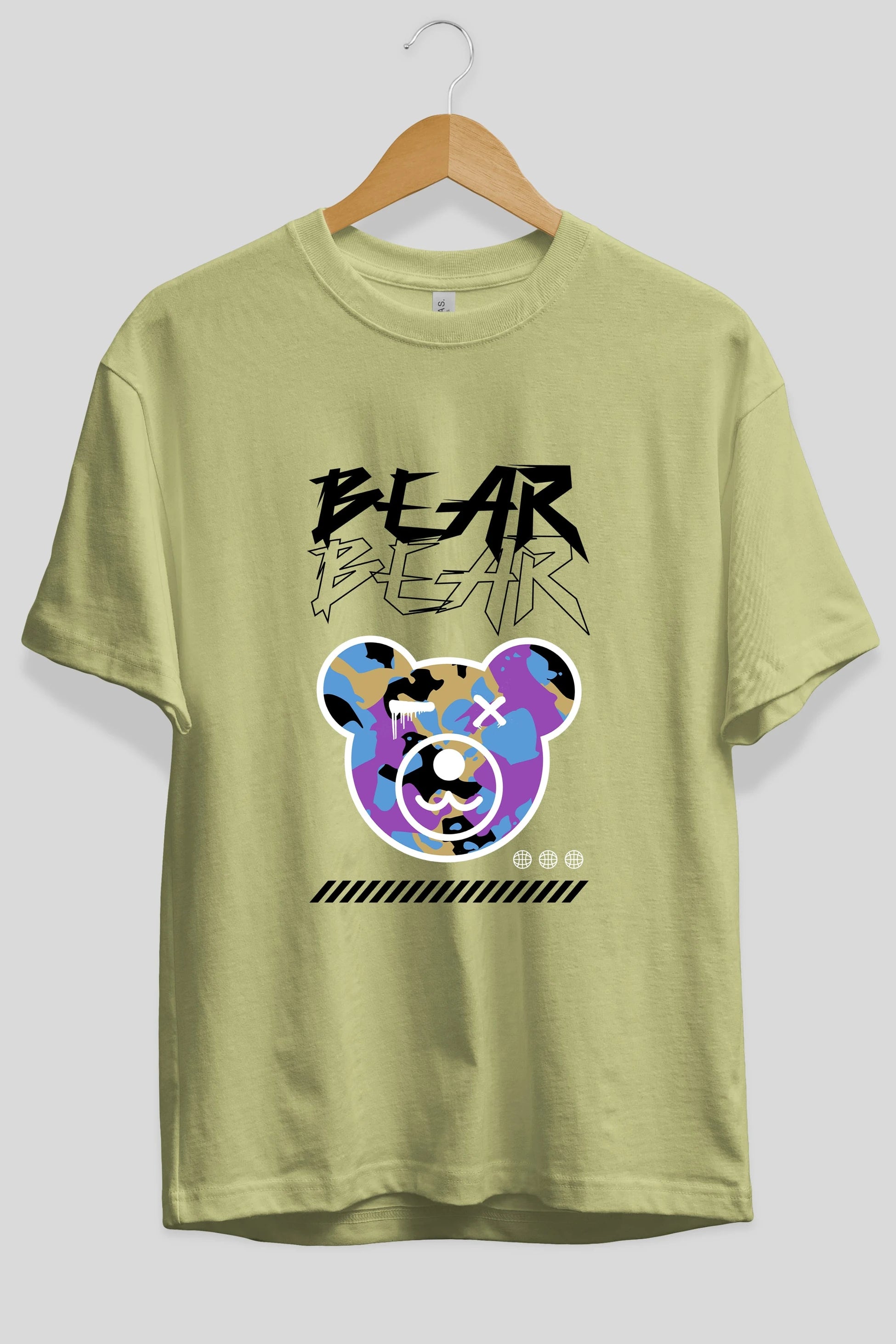 Bear Bear Ön Baskılı Oversize t-shirt Erkek Kadın Unisex