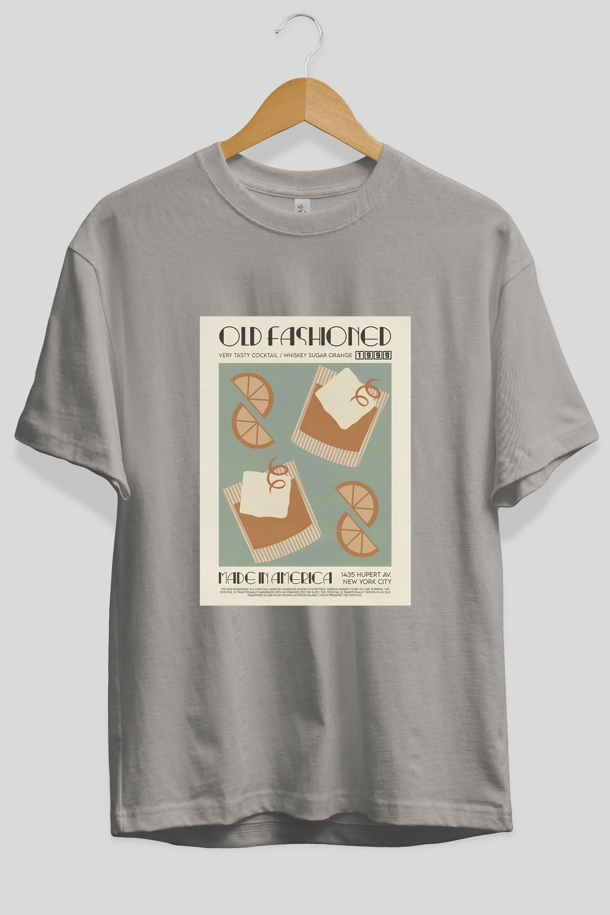 Old Fashioned 2 Ön Baskılı Oversize t-shirt Erkek Kadın Unisex %100 Pamuk Bisiklet Yaka tişort