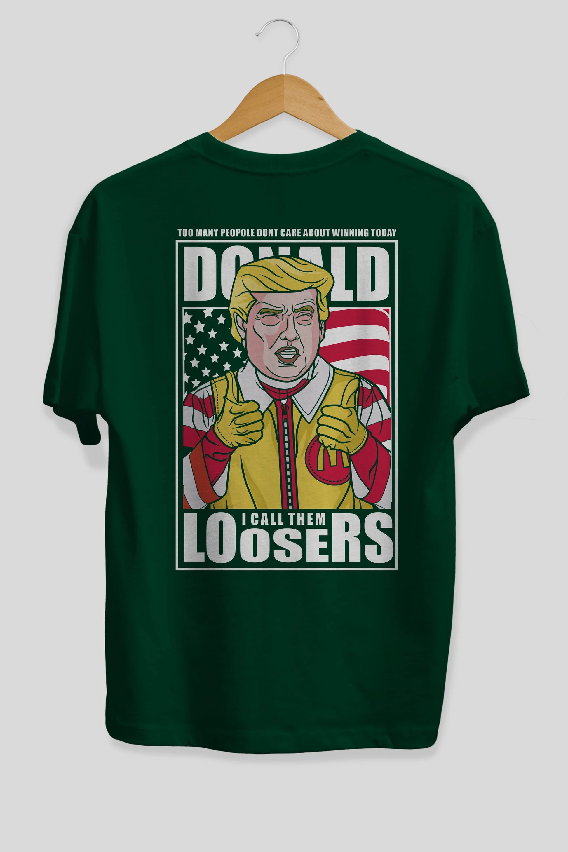Ronald Trump Arka Baskılı Oversize t-shirt Erkek Kadın Unisex %100 Pamuk tişort