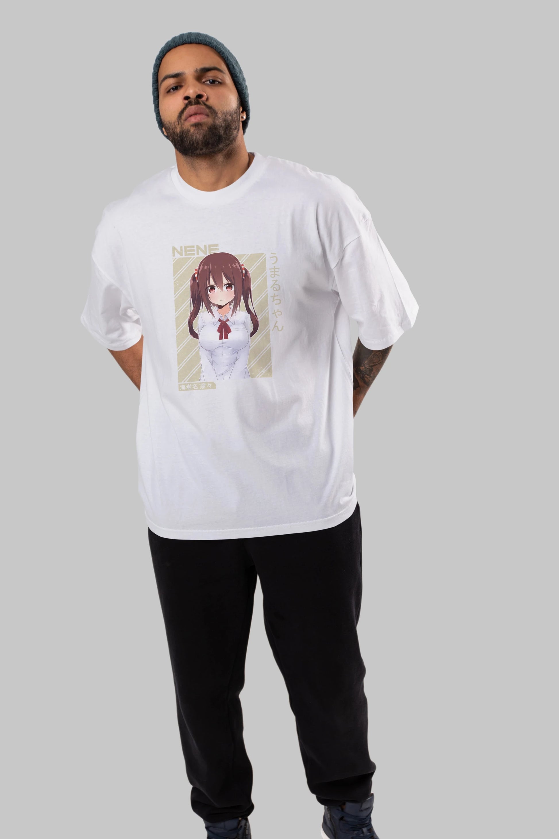 Nene Ebina 1 Anime Ön Baskılı Oversize t-shirt %100 pamuk Erkek Kadın Unisex