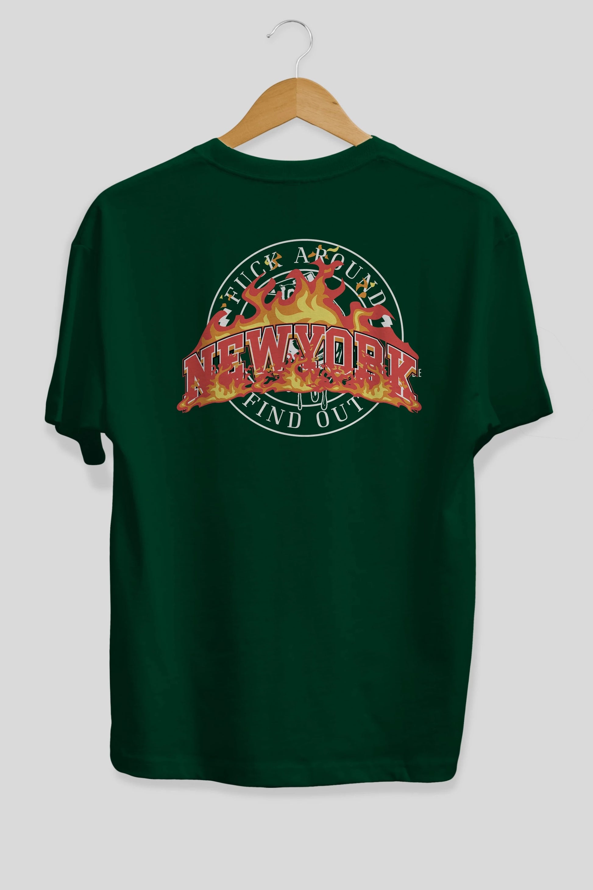 Newyork Style Arka Baskılı Oversize t-shirt Erkek Kadın Unisex