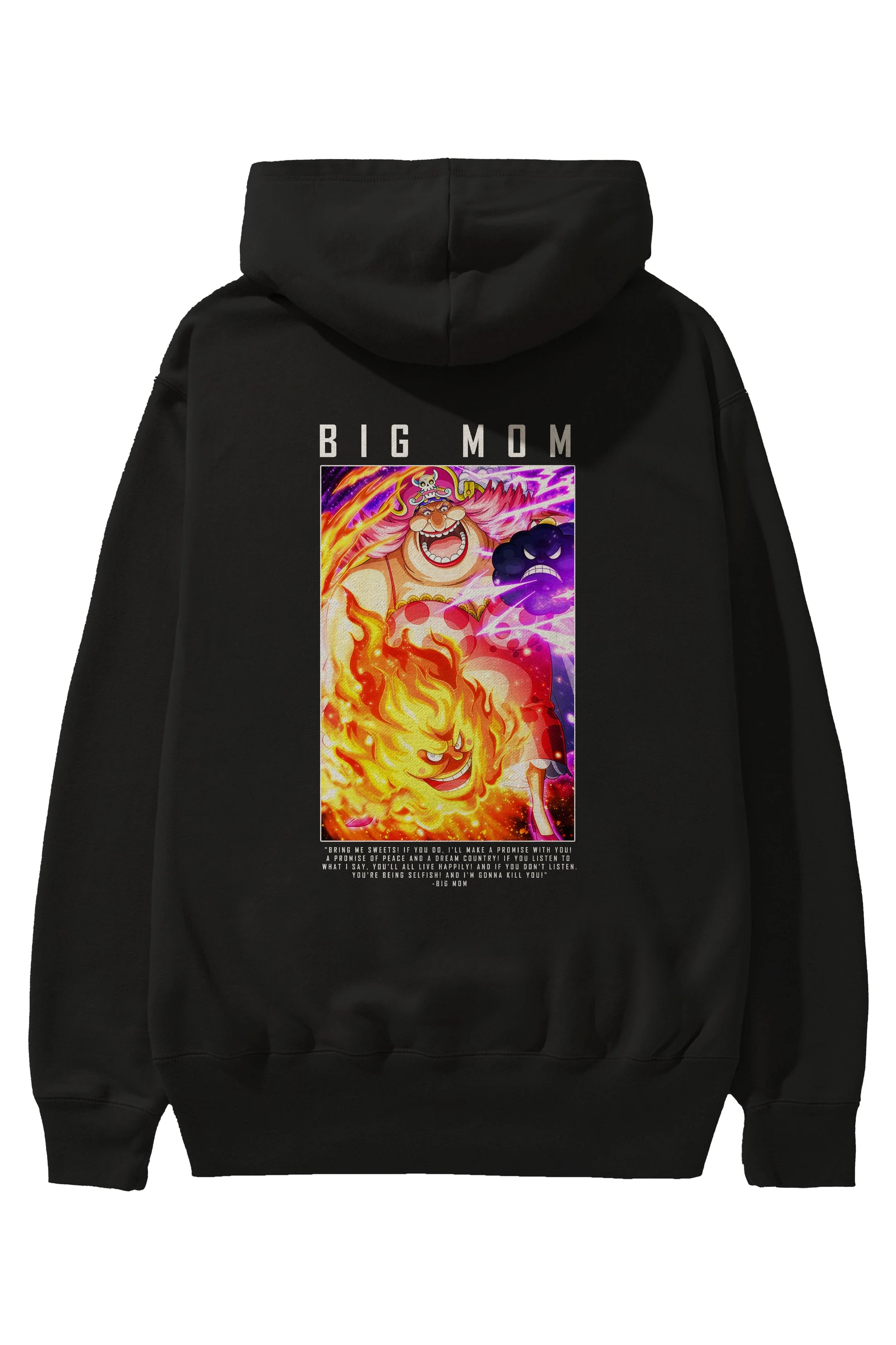 Charlotte Linlin Anime Arka Baskılı Hoodie Oversize Kapüşonlu Sweatshirt Erkek Kadın Unisex