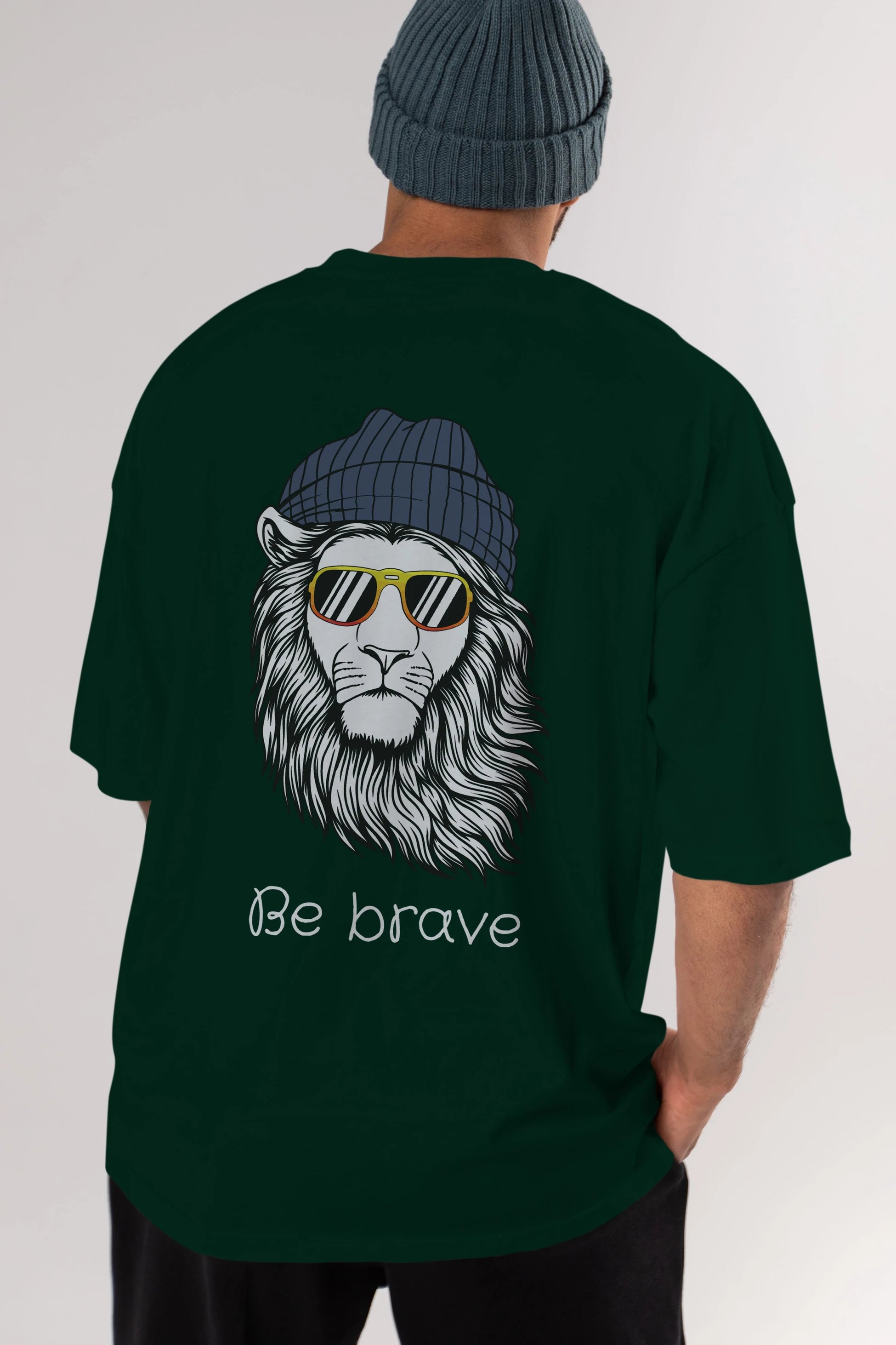Be Brave Arka Baskılı Oversize t-shirt Erkek Kadın Unisex