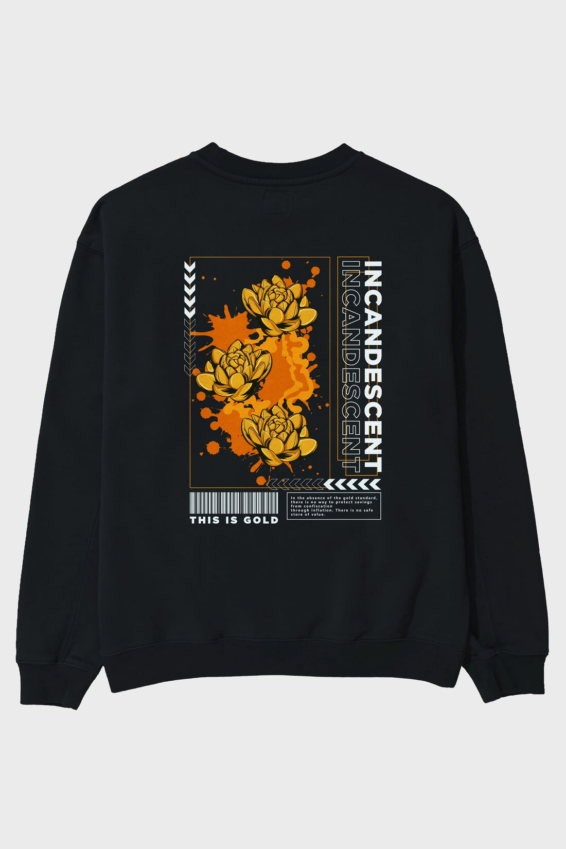 Incandescent Arka Baskılı Oversize Sweatshirt Erkek Kadın Unisex