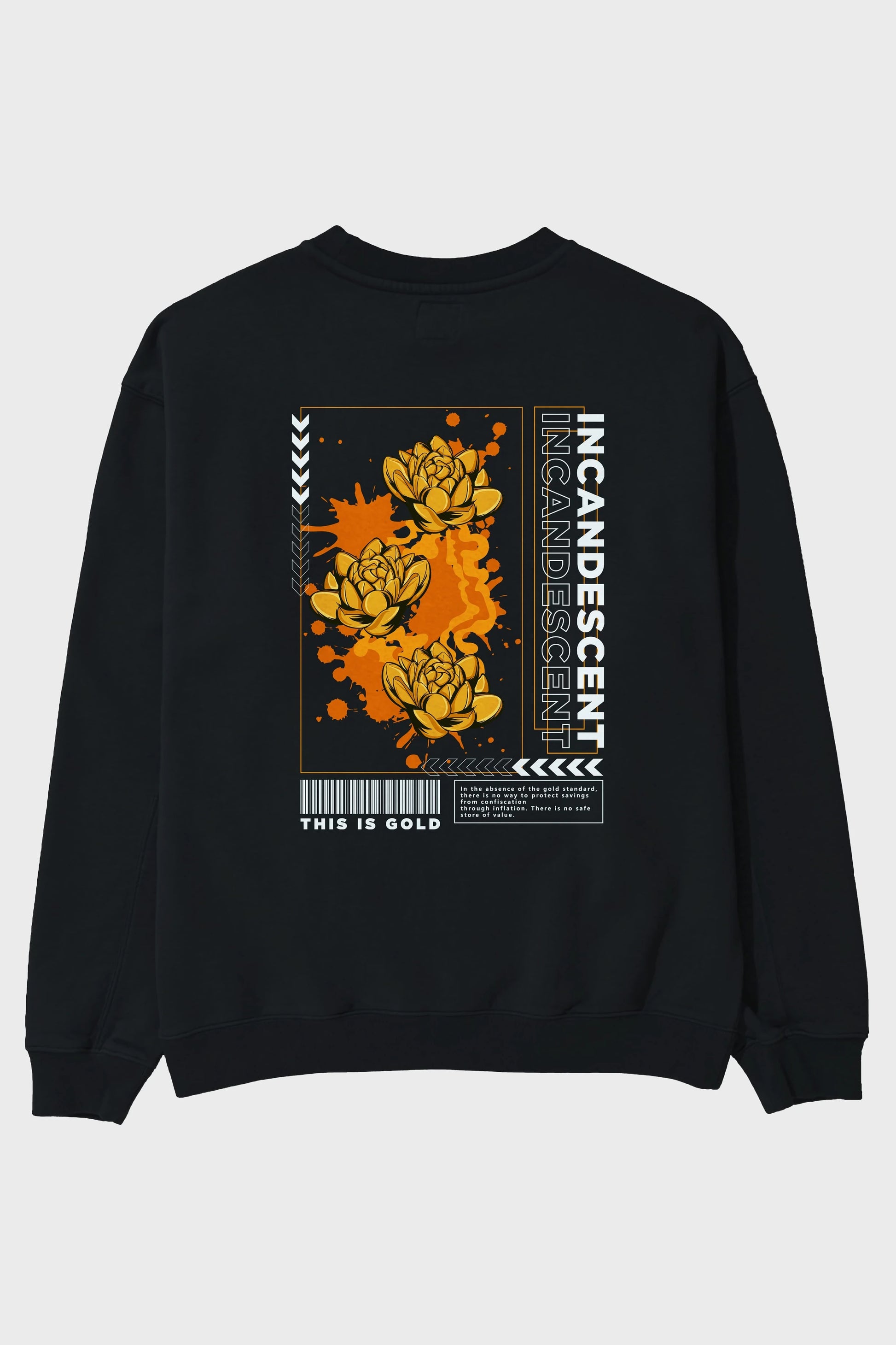 Incandescent Arka Baskılı Oversize Sweatshirt Erkek Kadın Unisex
