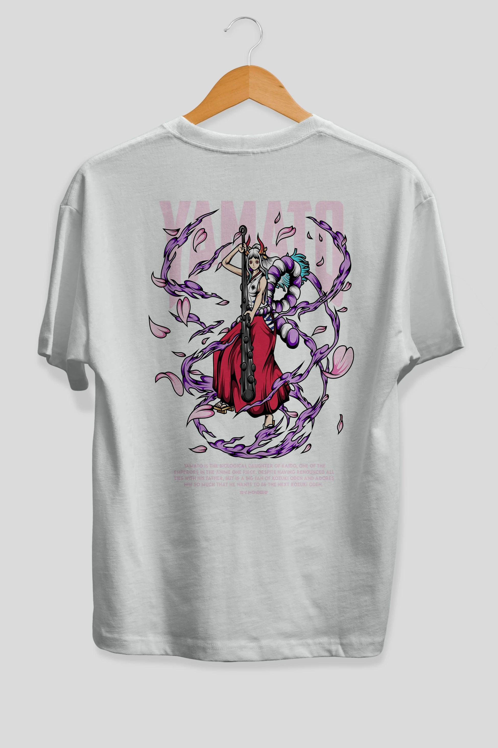 Yamato Anime Arka Baskılı Oversize t-shirt Erkek Kadın Unisex