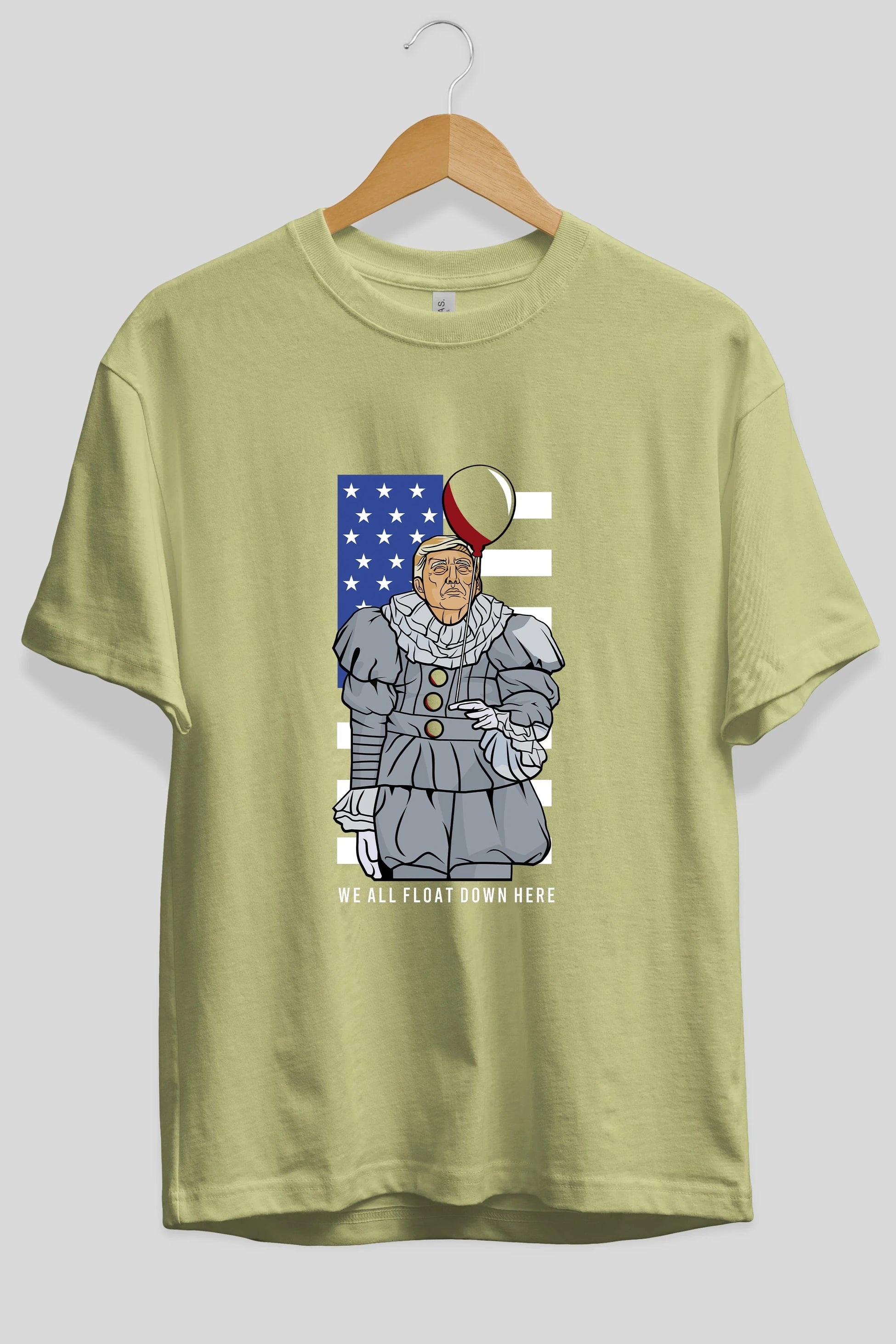 It Trump Ön Baskılı Oversize t-shirt Erkek Kadın Unisex %100 Pamuk tişort