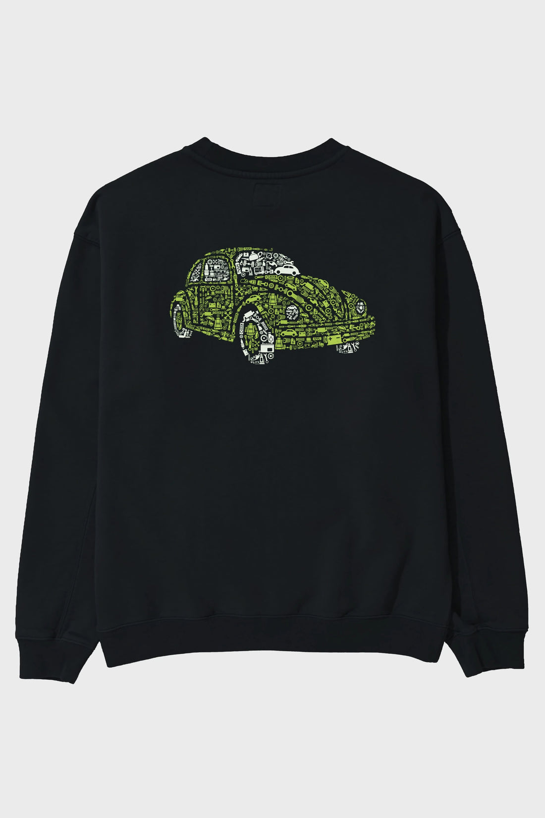 Beetle Arka Baskılı Oversize Sweatshirt Erkek Kadın Unisex
