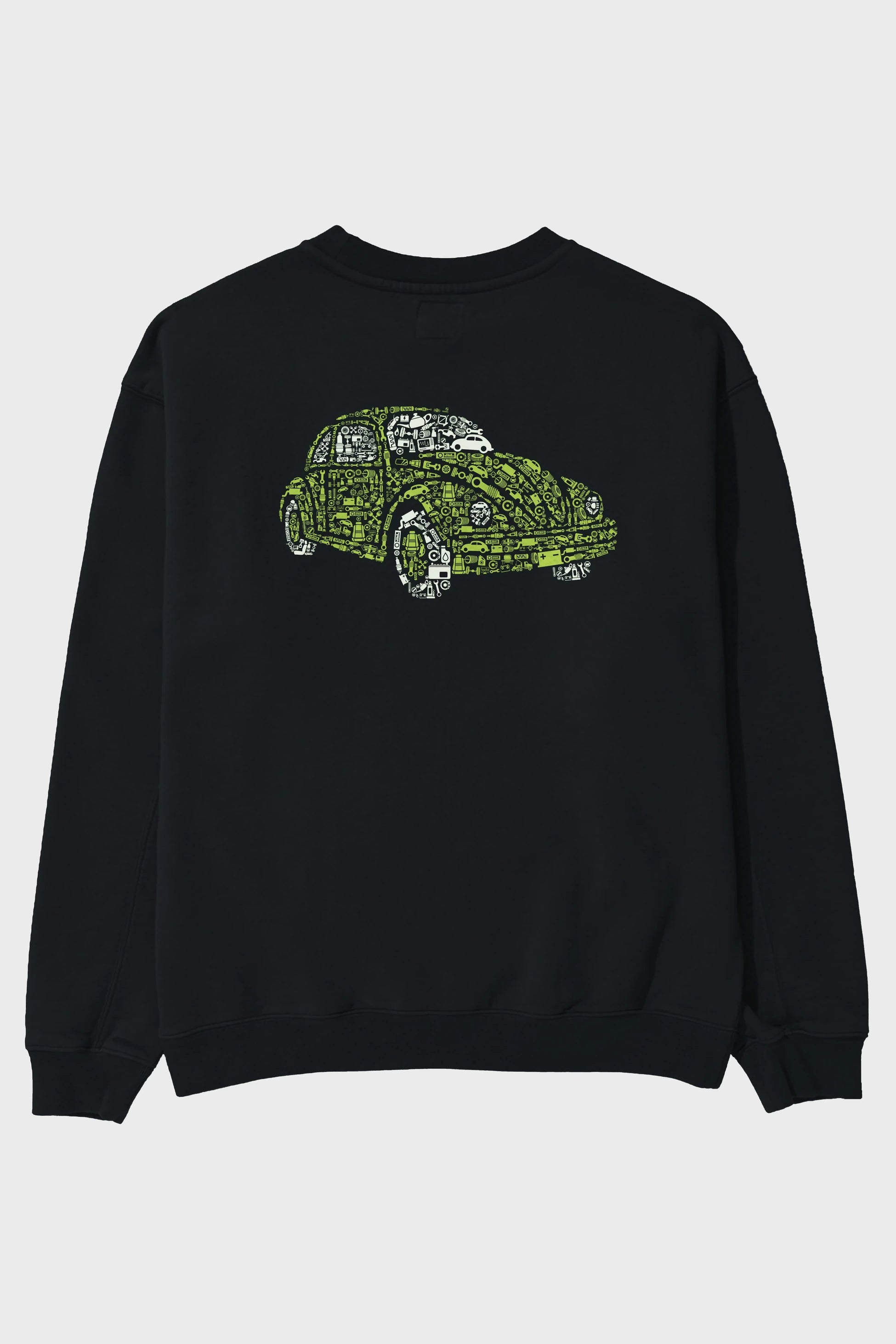 Beetle Arka Baskılı Oversize Sweatshirt Erkek Kadın Unisex