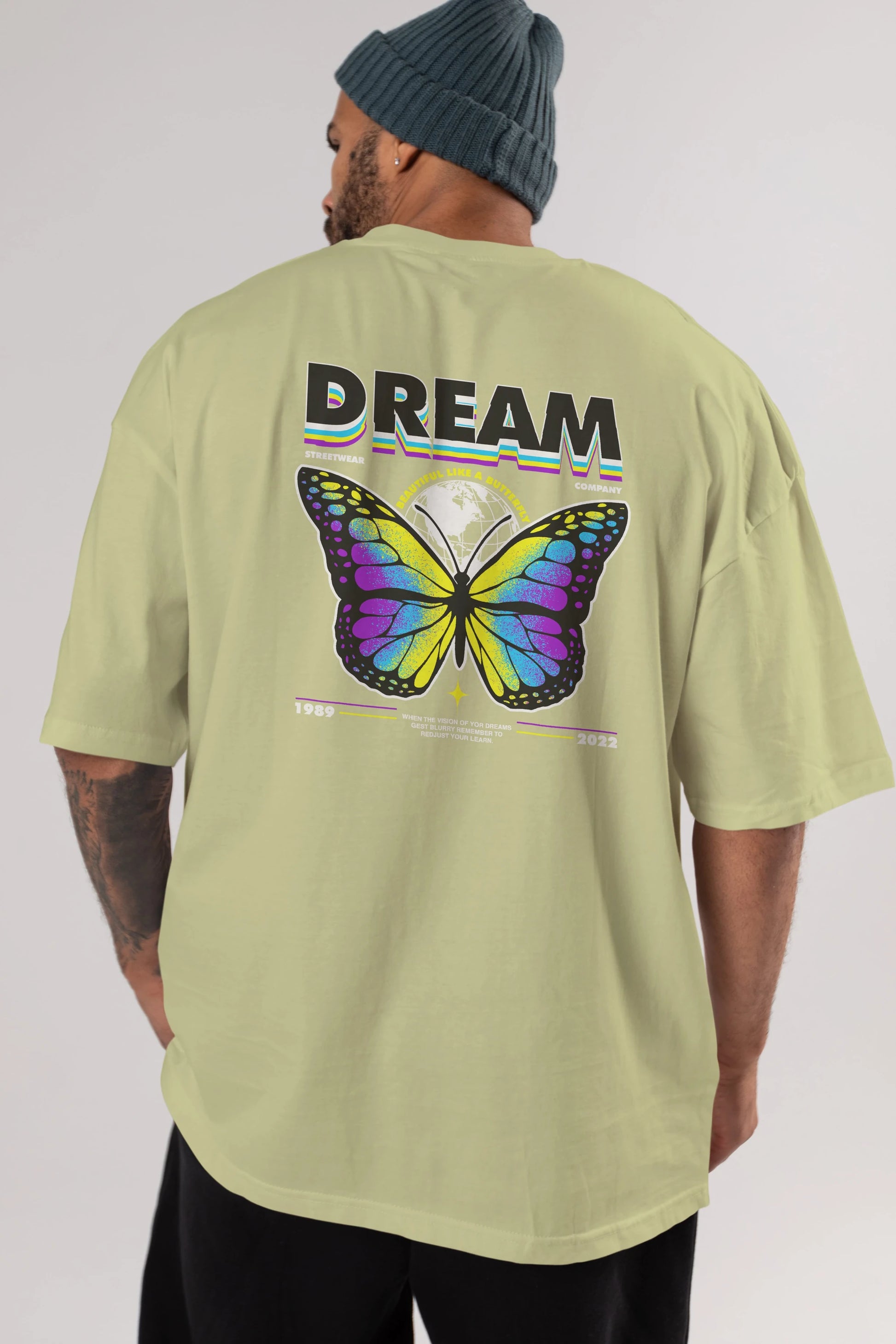 Dream Company Arka Baskılı Oversize t-shirt Erkek Kadın Unisex