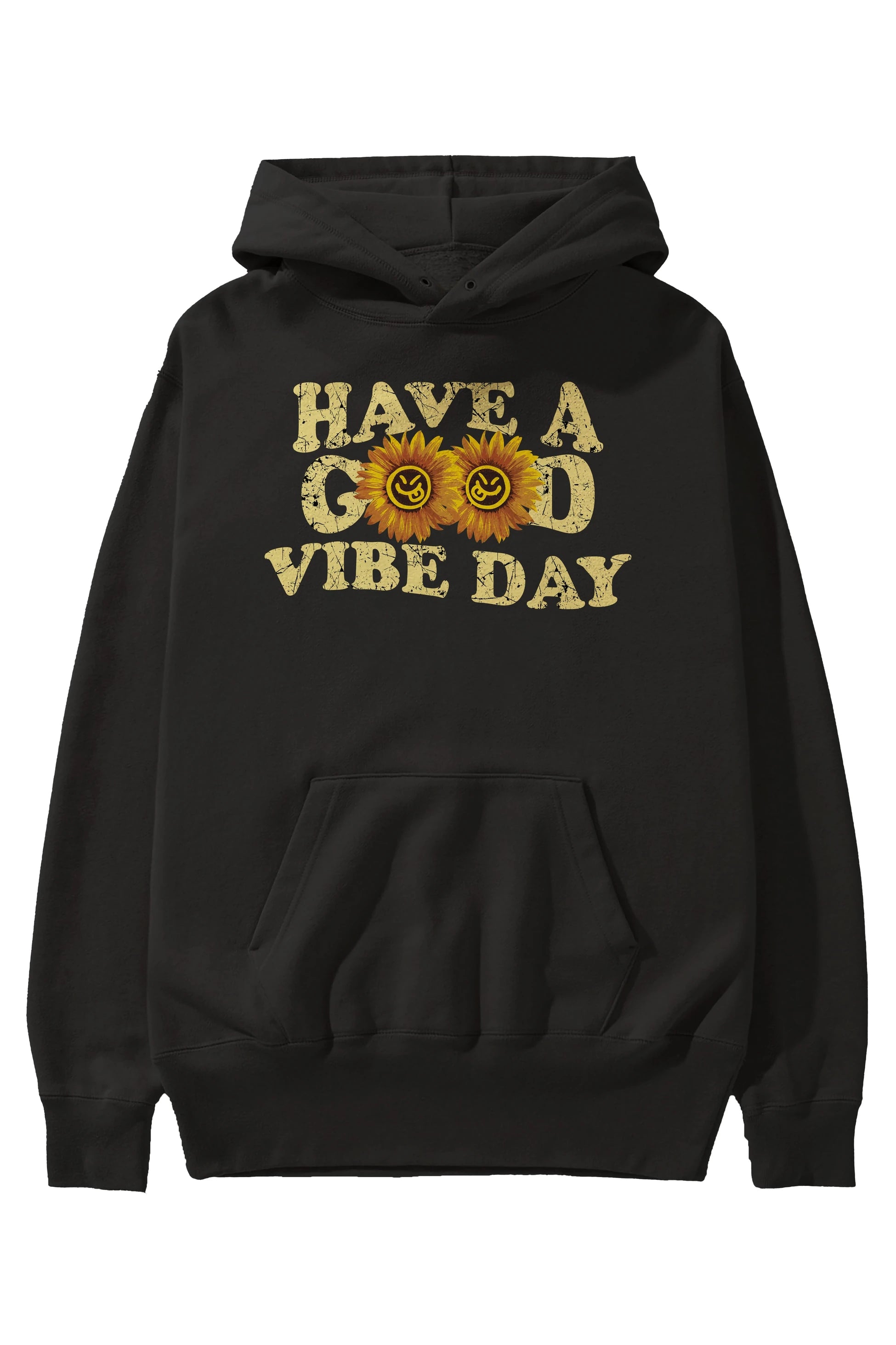Have a Good Vibe Day Ön Baskılı Hoodie Oversize Kapüşonlu Sweatshirt Erkek Kadın Unisex