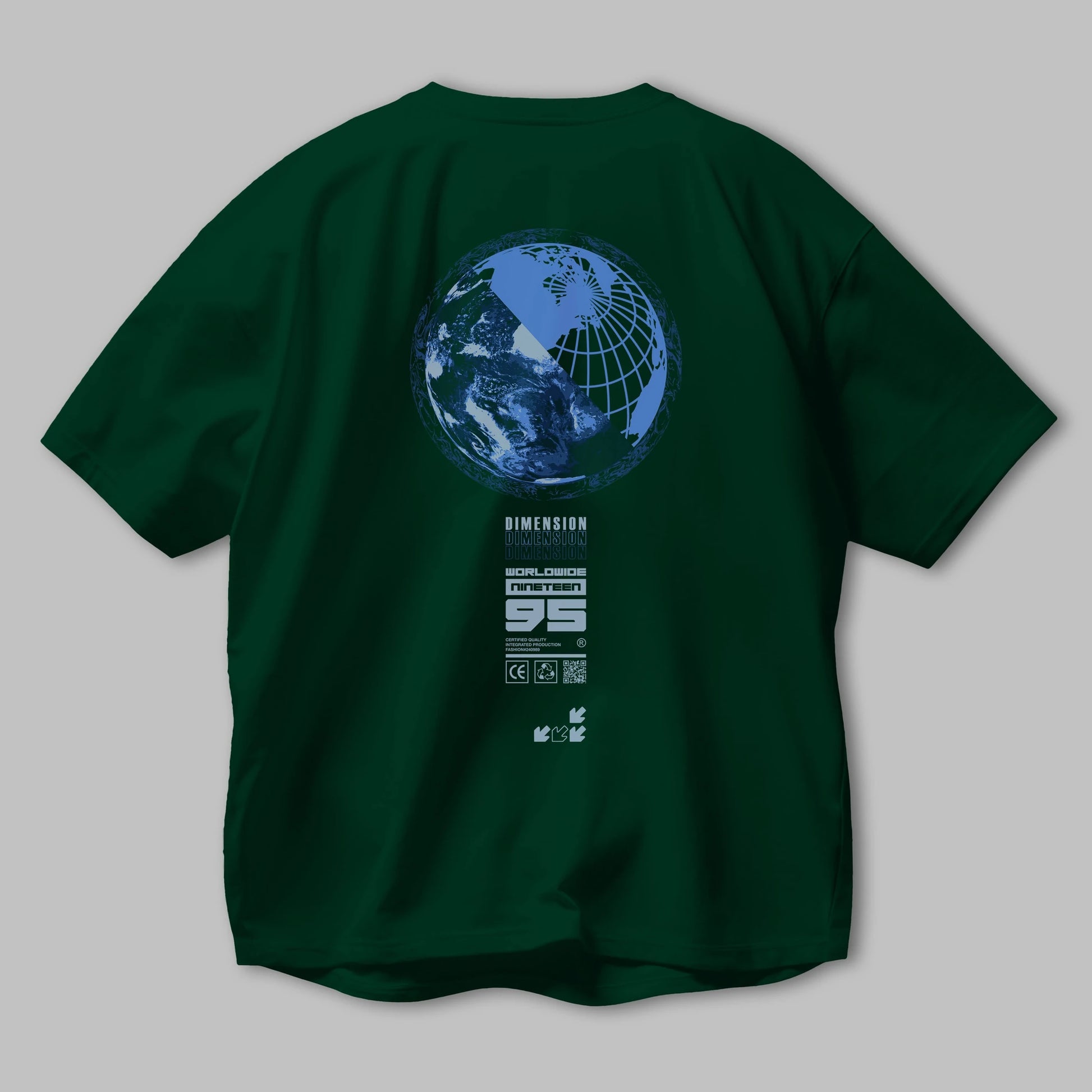 Dimension 95 Arka Baskılı Oversize t-shirt Erkek Kadın Unisex