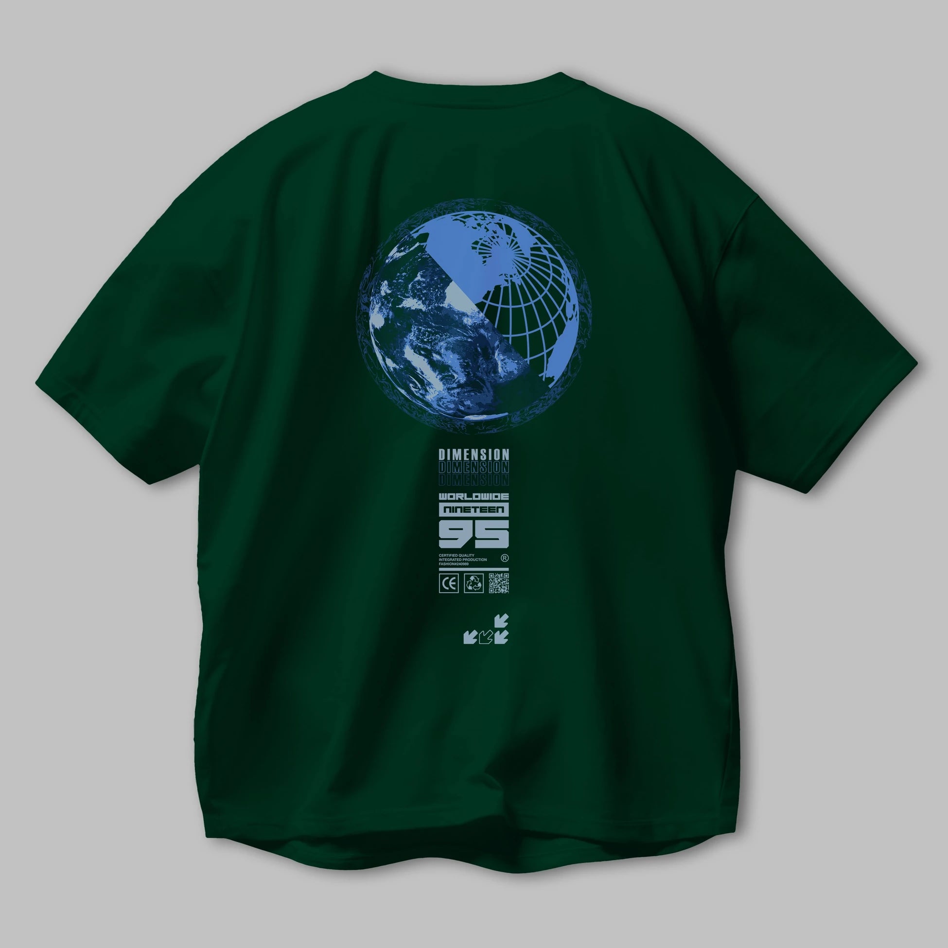 Dimension 95 Arka Baskılı Oversize t-shirt Erkek Kadın Unisex
