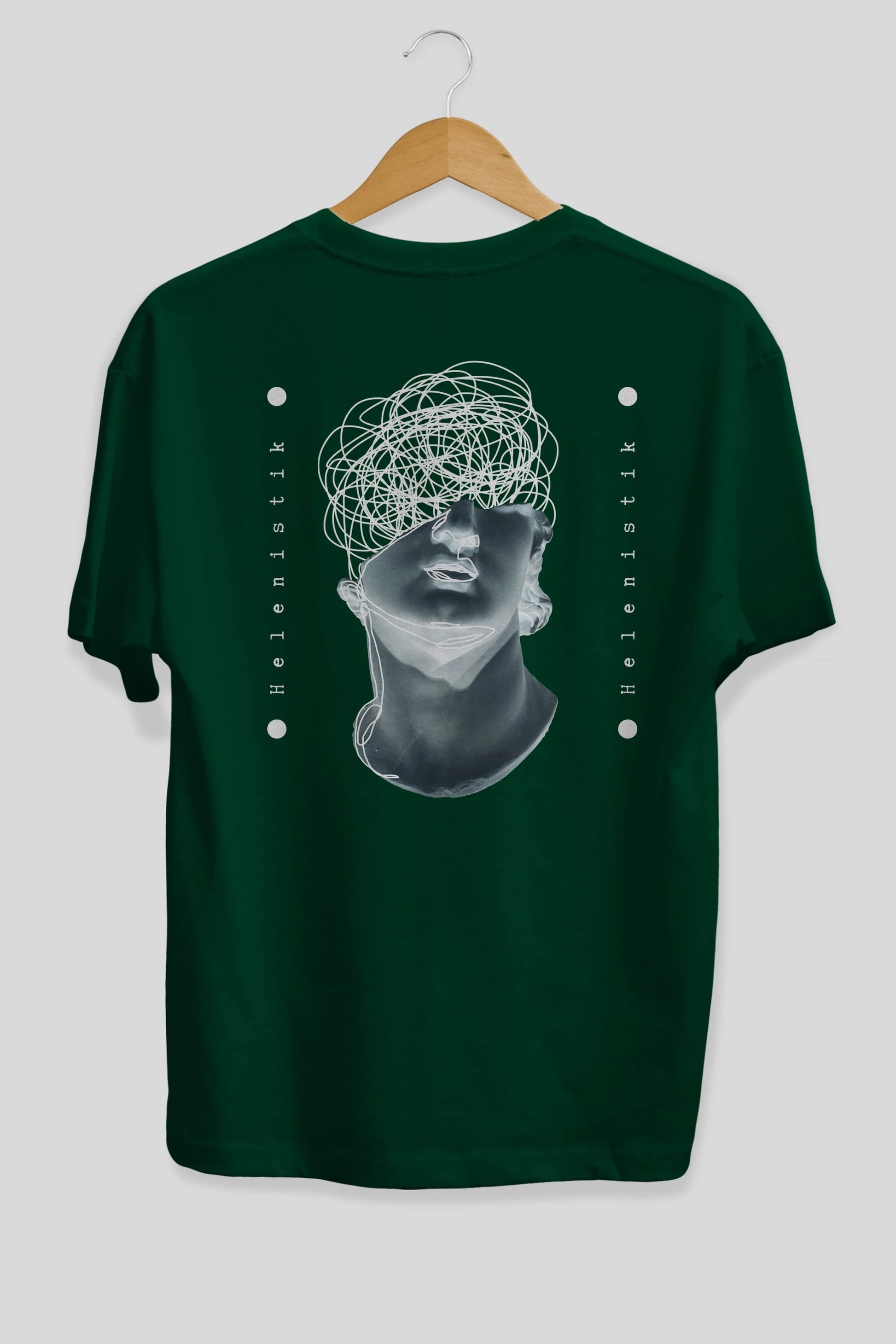 Heykel 2 Arka Baskılı Oversize t-shirt Erkek Kadın Unisex