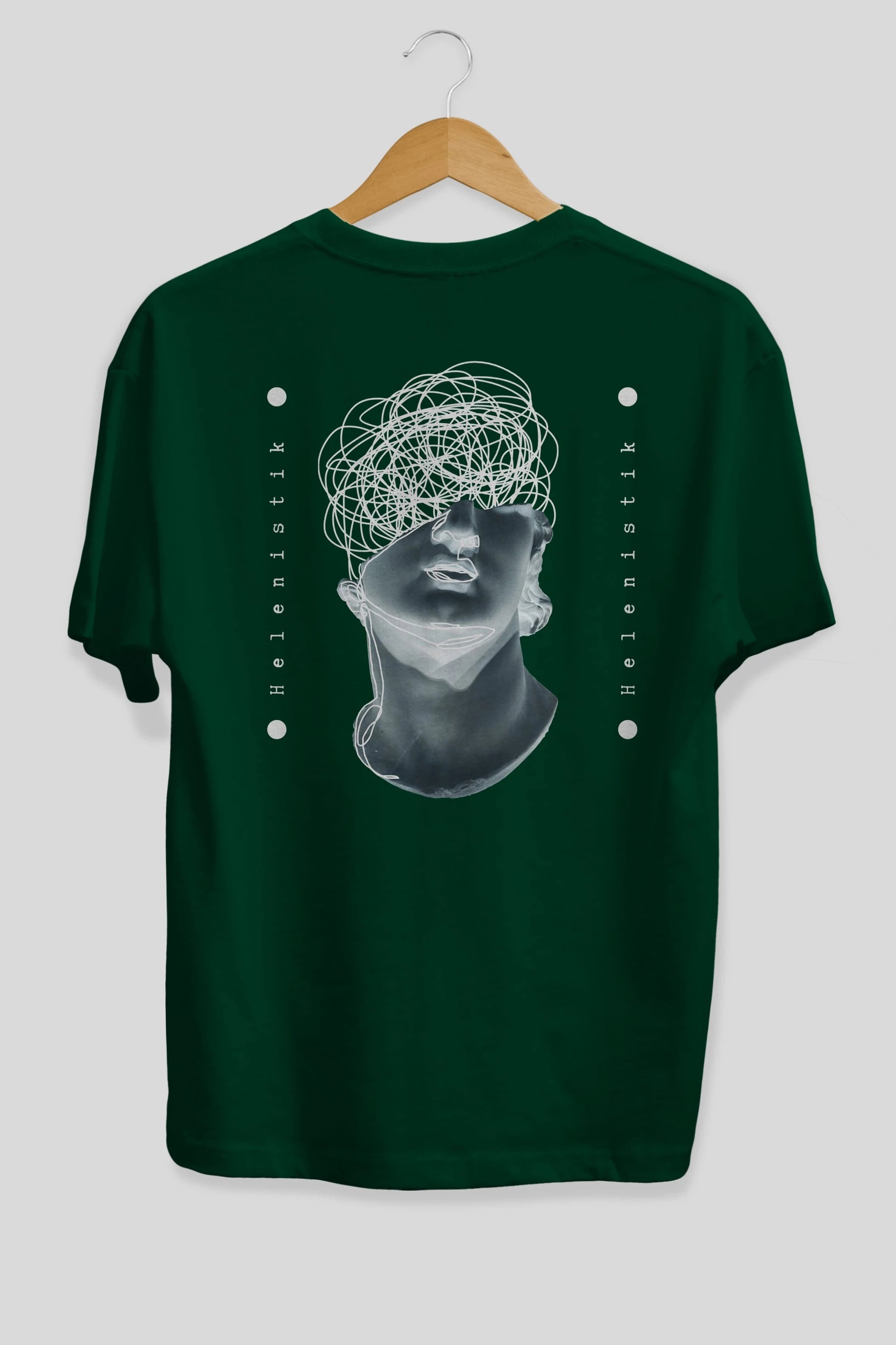 Heykel 2 Arka Baskılı Oversize t-shirt Erkek Kadın Unisex
