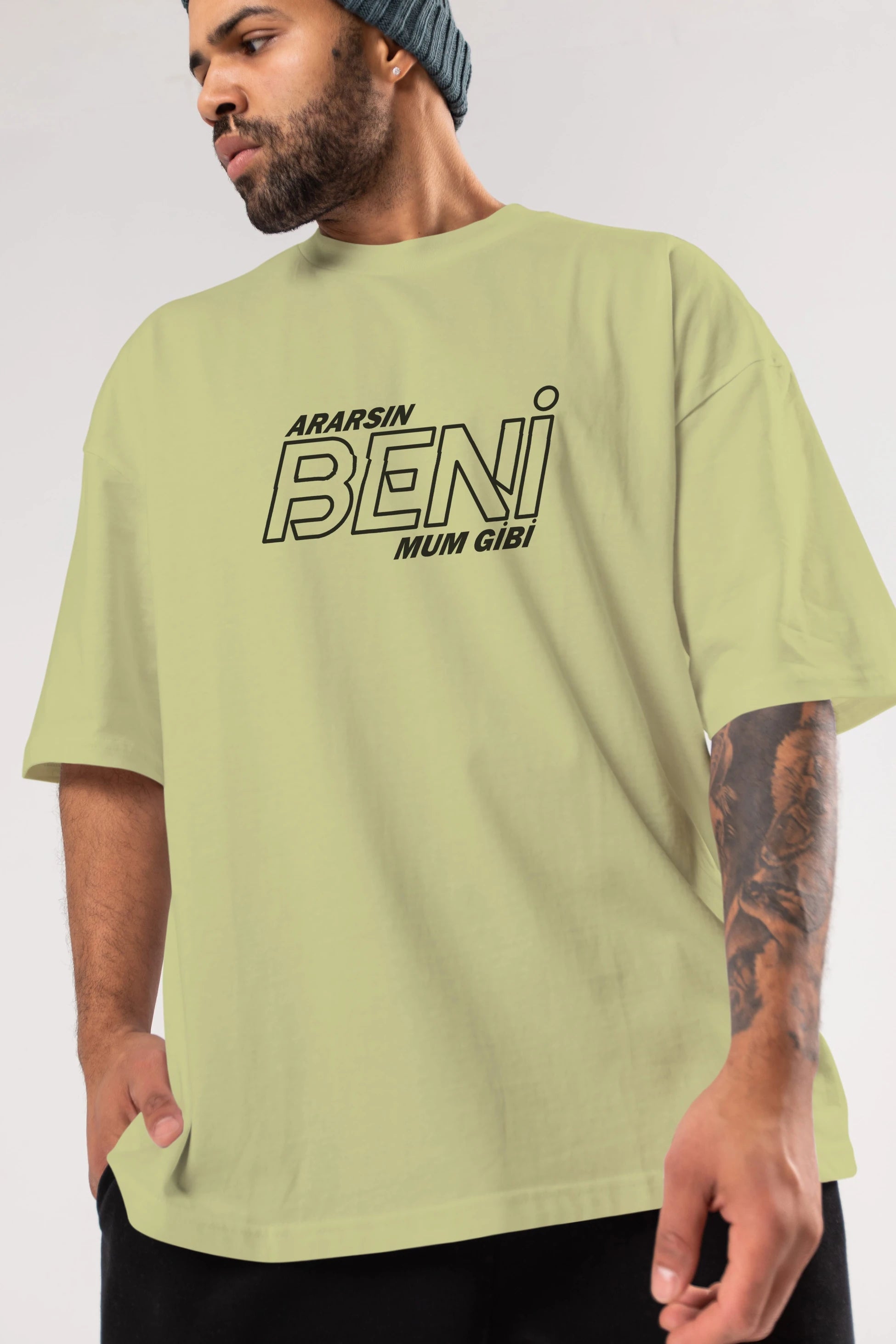 Ararsın Beni Mum Gibi Ön Baskılı Oversize t-shirt %100 pamuk Erkek Kadın Unisex