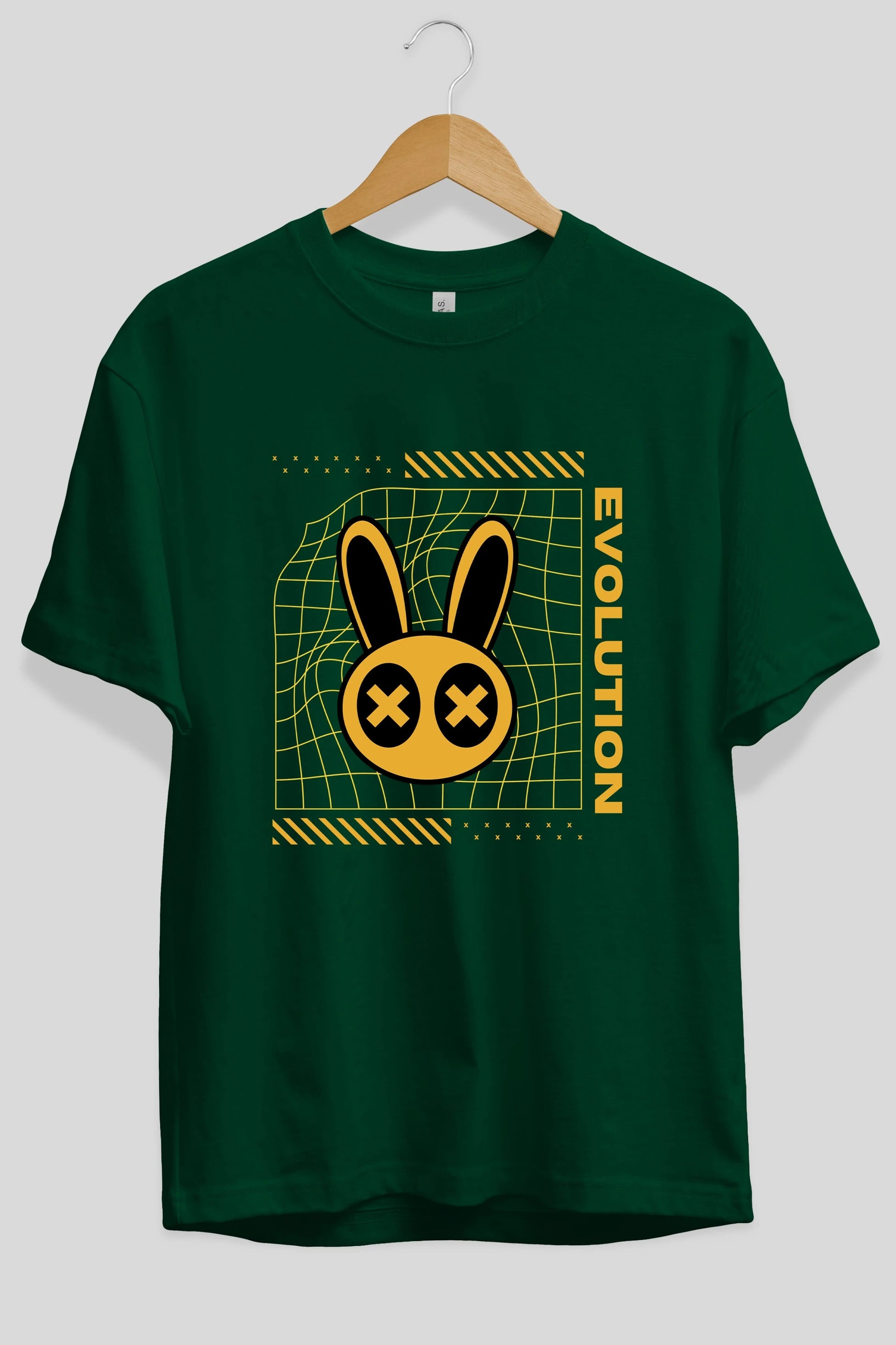 Evolution Yazılı Ön Baskılı Oversize t-shirt Erkek Kadın Unisex