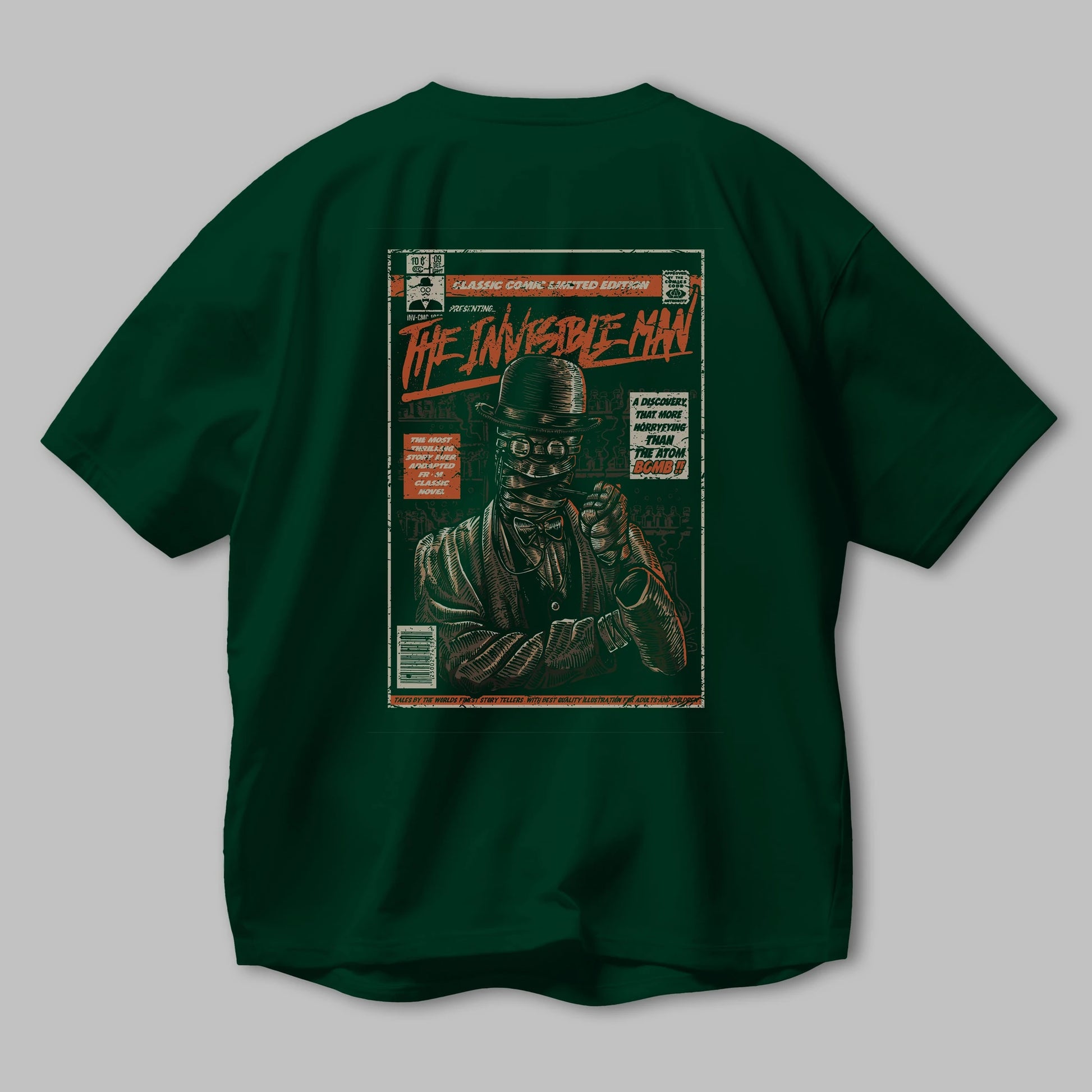 The Invisible Man Arka Baskılı Oversize t-shirt Erkek Kadın Unisex %100 Pamuk