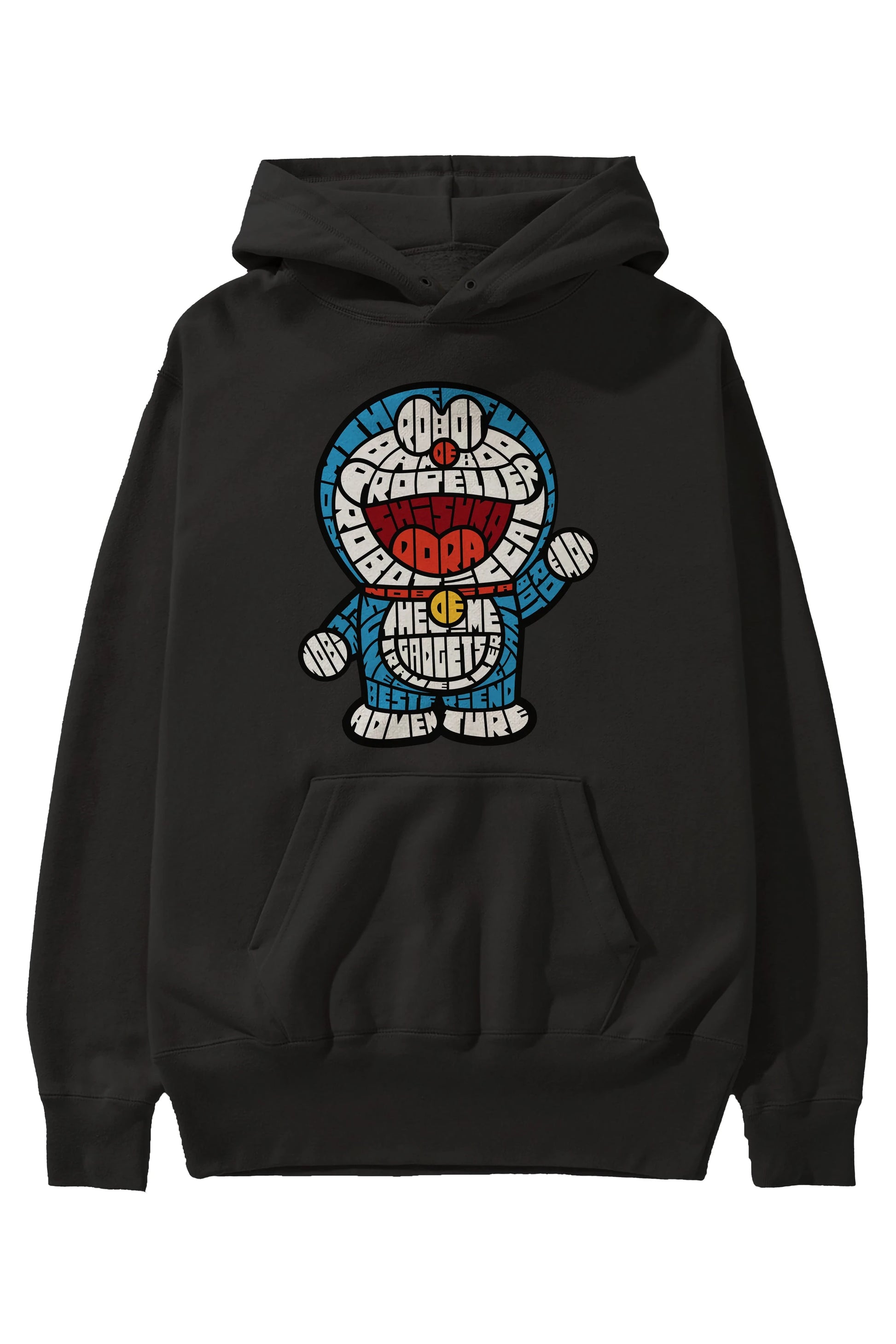 Robotic cat Ön Baskılı Hoodie Oversize Kapüşonlu Sweatshirt Erkek Kadın Unisex