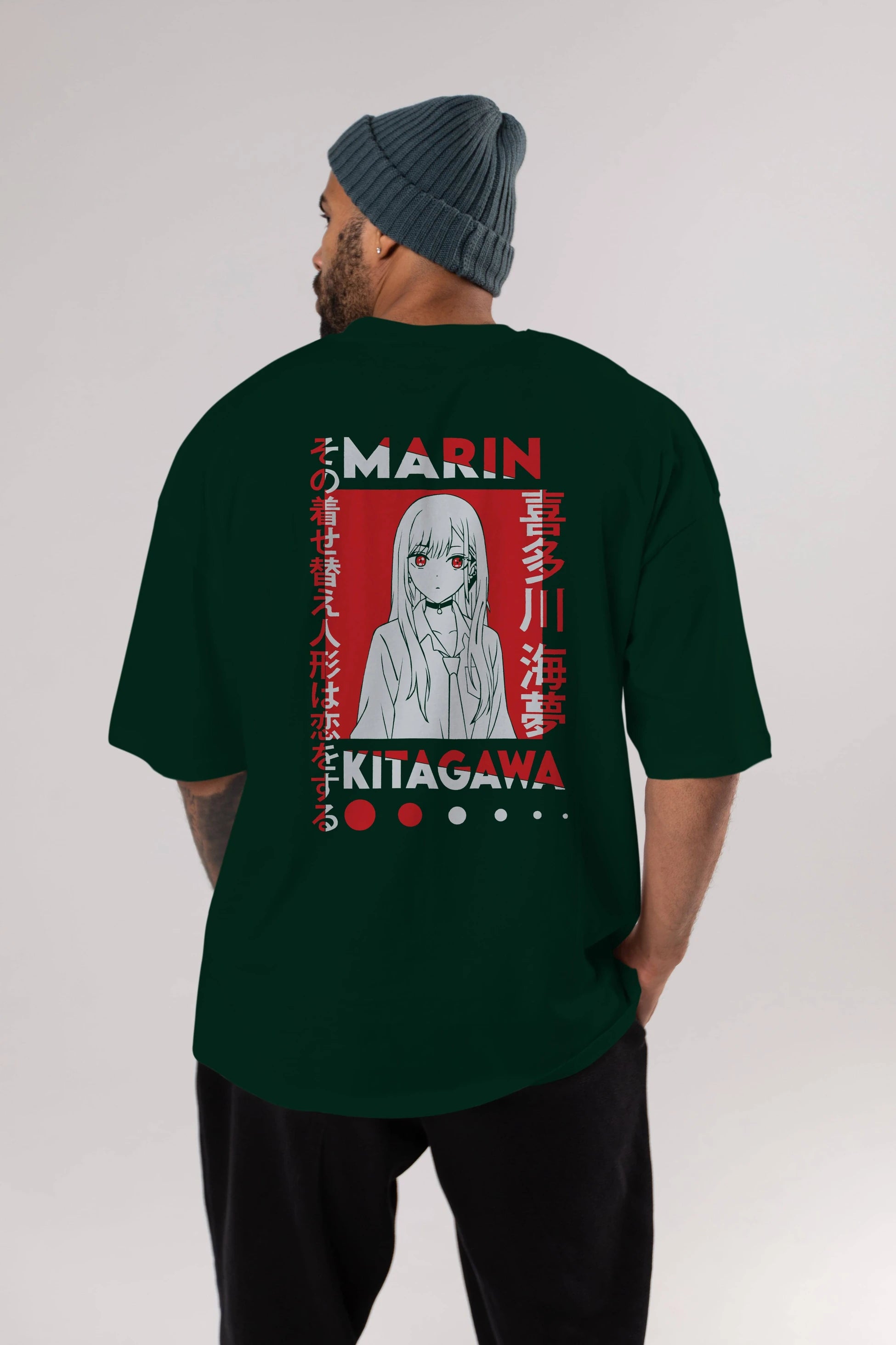 MARIN KITAGAWA Anime Arka Baskılı Oversize t-shirt Erkek Kadın Unisex