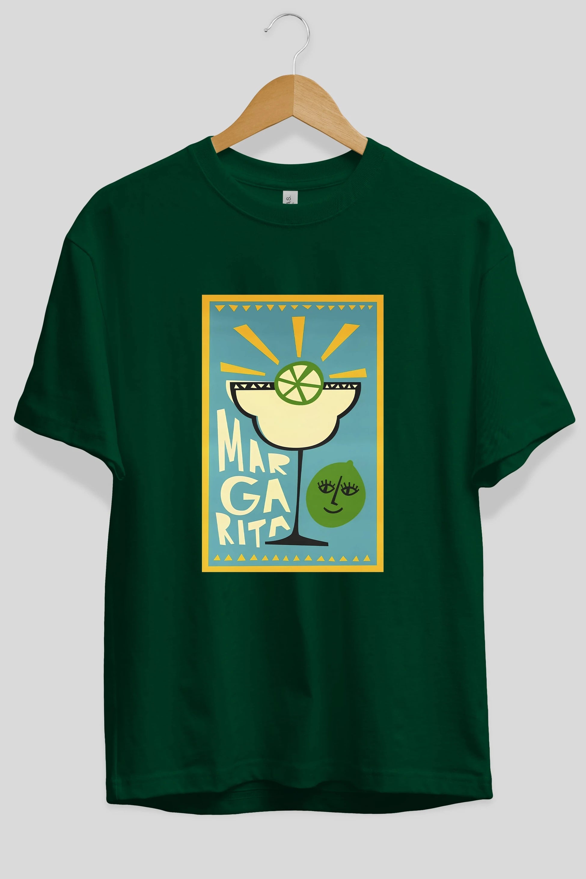Margarita 4 Ön Baskılı Oversize t-shirt Erkek Kadın Unisex %100 Pamuk Bisiklet Yaka tişort
