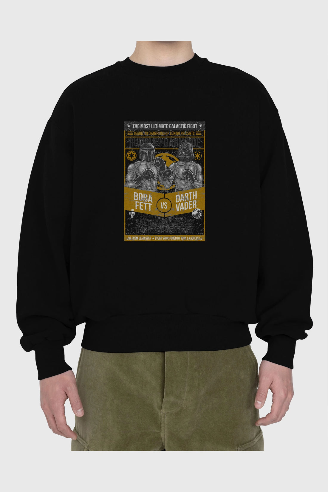 Rumble In The Darkside Ön Baskılı Oversize Sweatshirt Erkek Kadın Unisex
