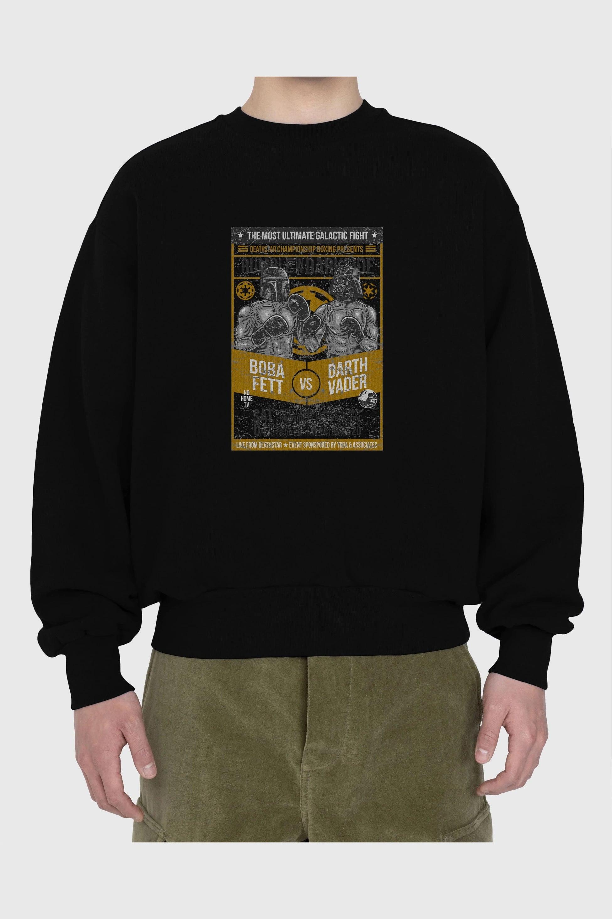 Rumble In The Darkside Ön Baskılı Oversize Sweatshirt Erkek Kadın Unisex