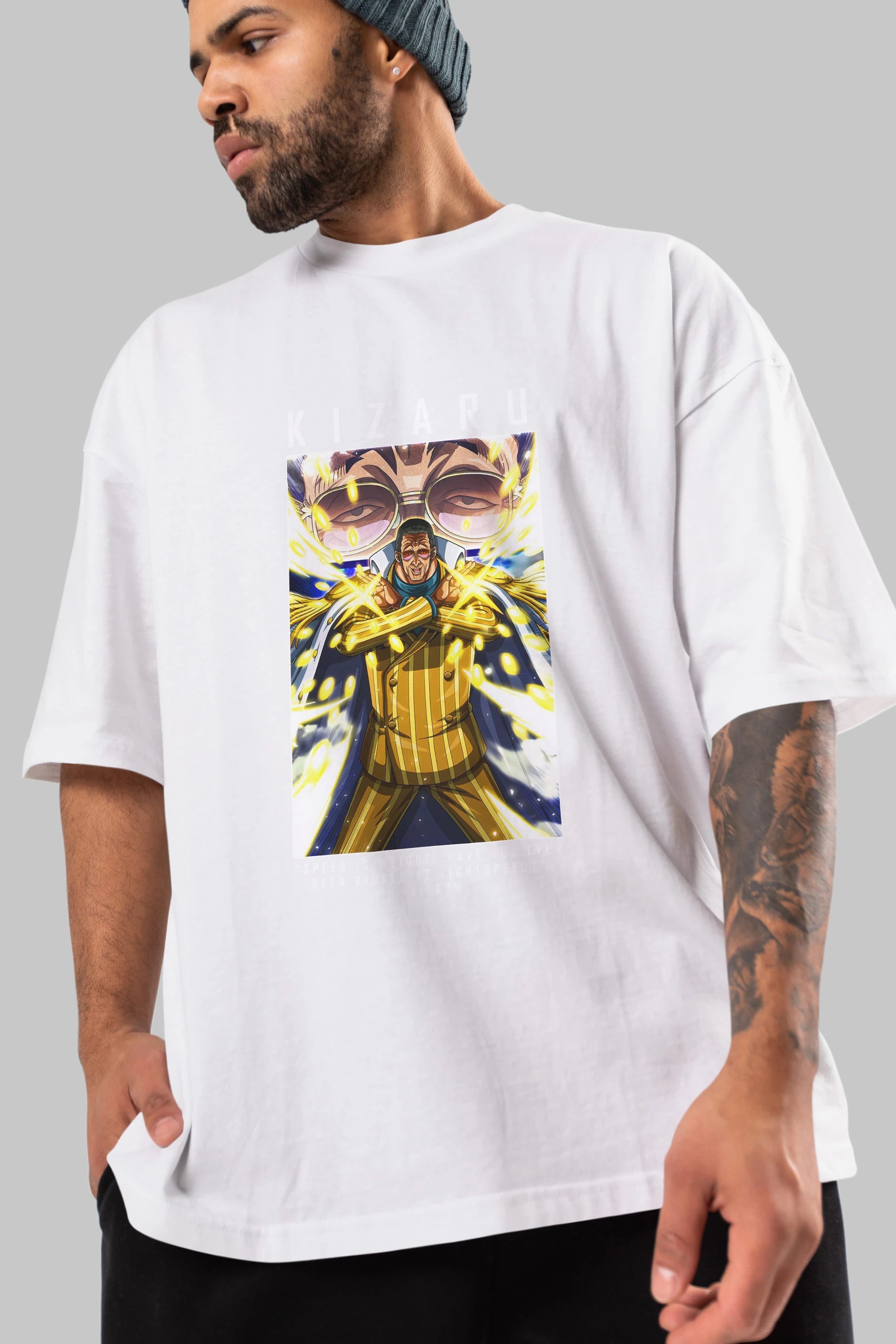 Kizaru Anime Ön Baskılı Oversize t-shirt Erkek Kadın Unisex