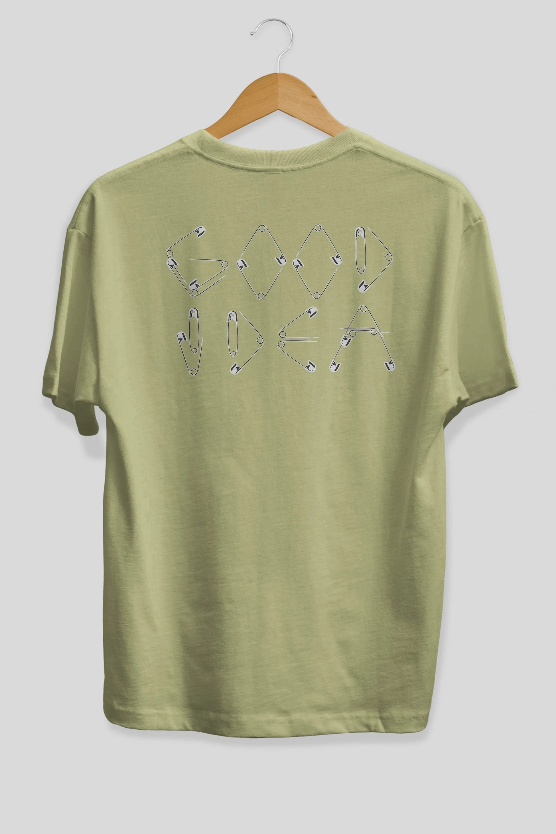 Good Idea Arka Baskılı Oversize t-shirt %100 pamuk Erkek Kadın Unisex
