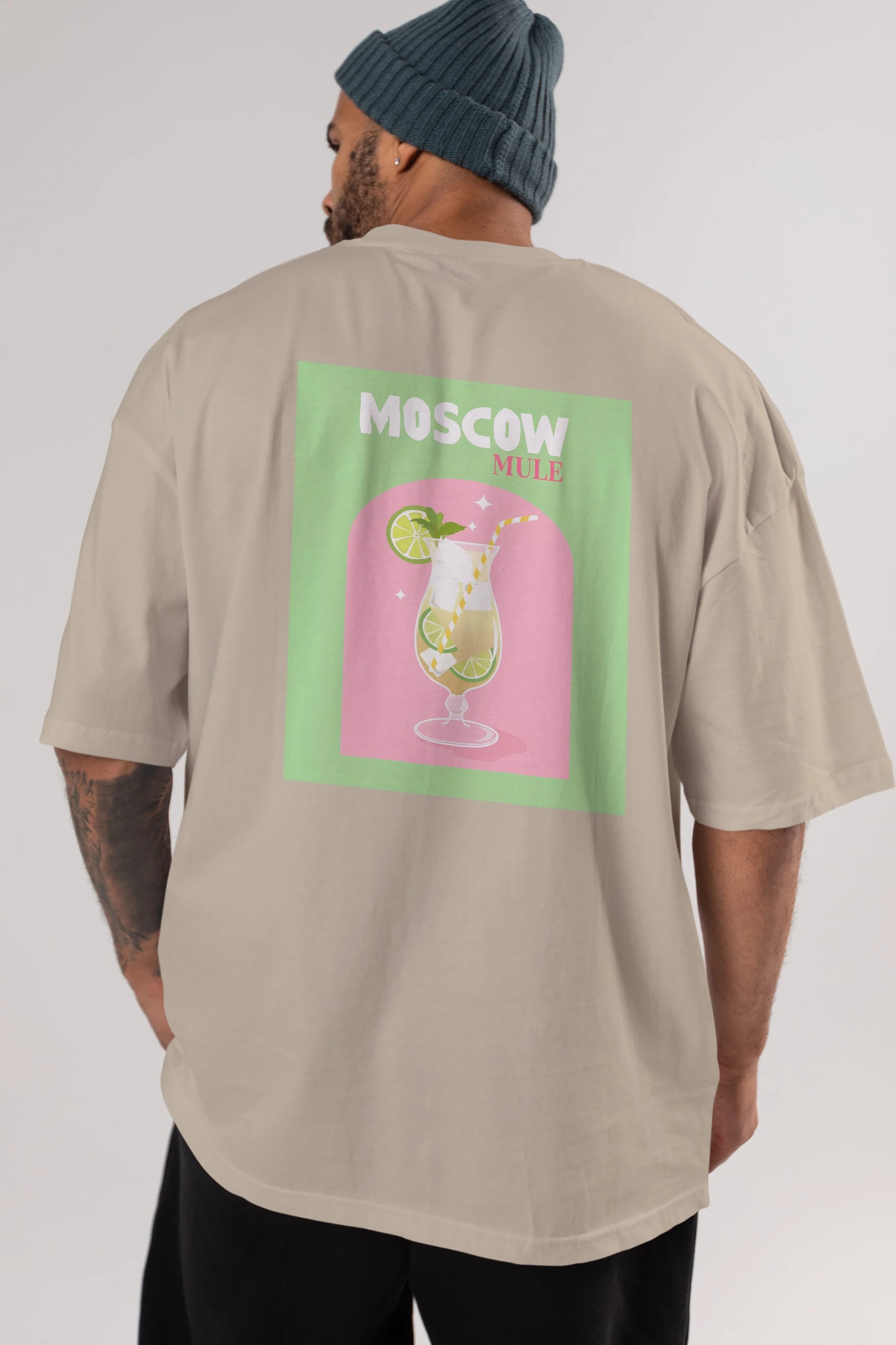 Moscow Mule 5 Arka Baskılı Oversize t-shirt Erkek Kadın Unisex %100 Pamuk Bisiklet Yaka tişort